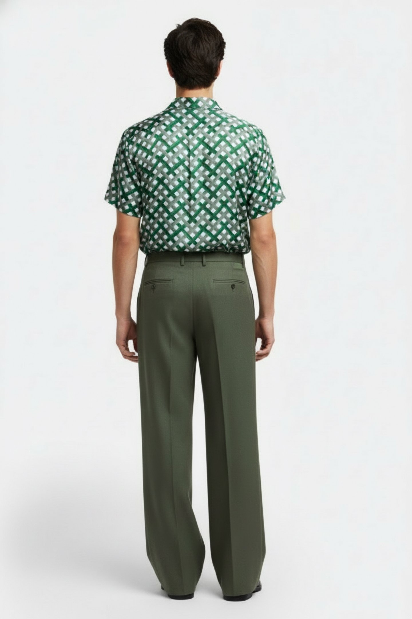 PRINTED CUBAN COLLAR SHIRT GREEN 2