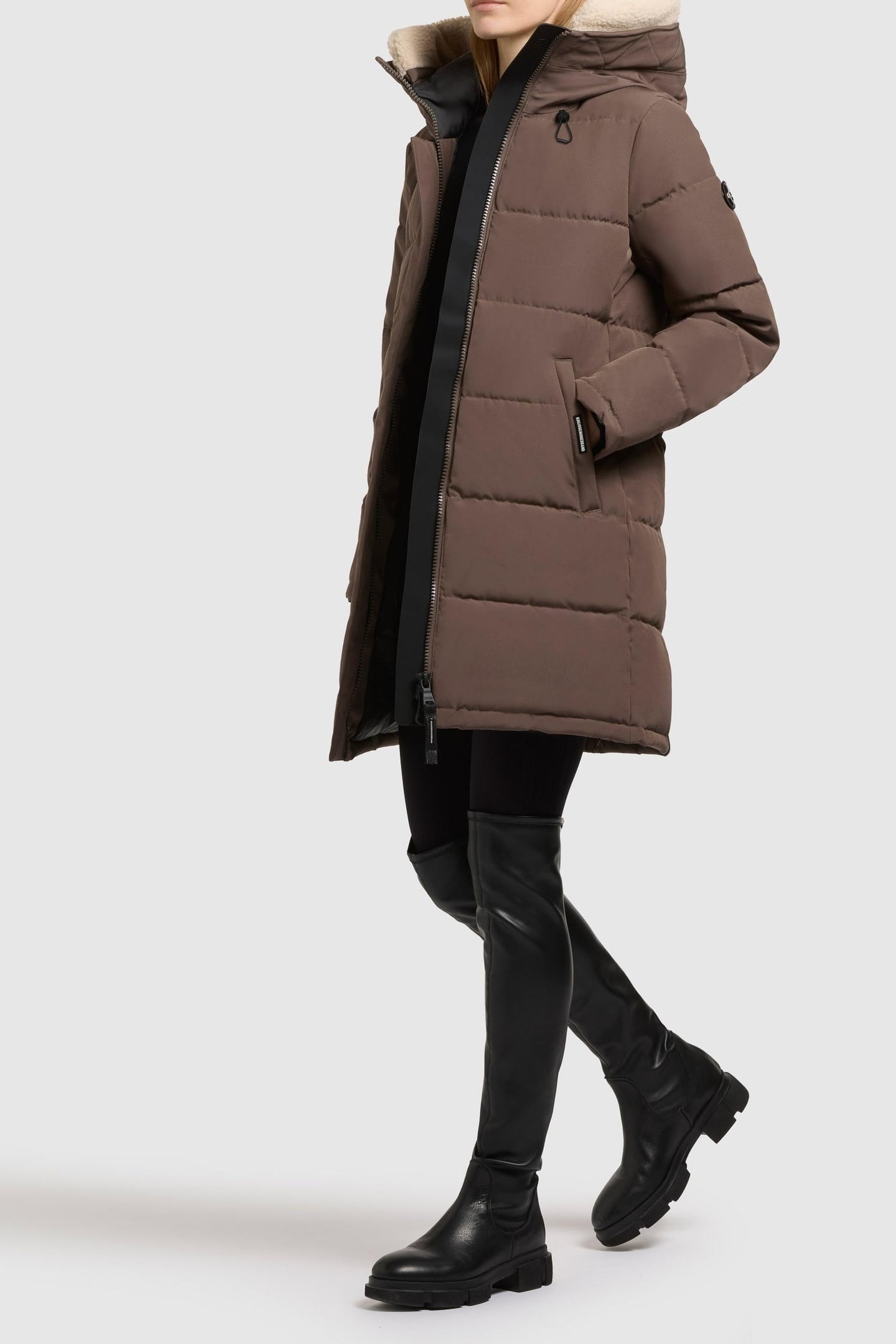 FALTD TEDDY COAT STONE TAUPE 4