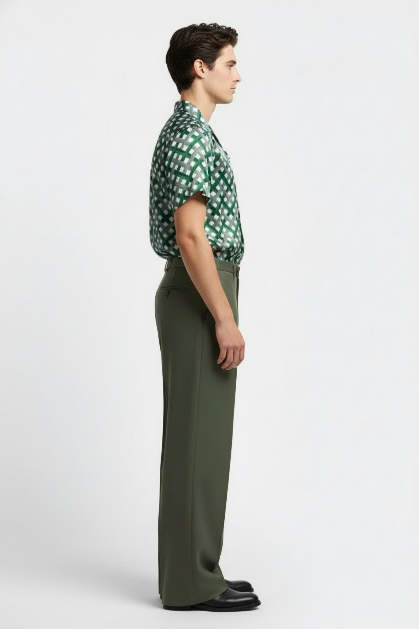 PRINTED CUBAN COLLAR SHIRT GREEN 3