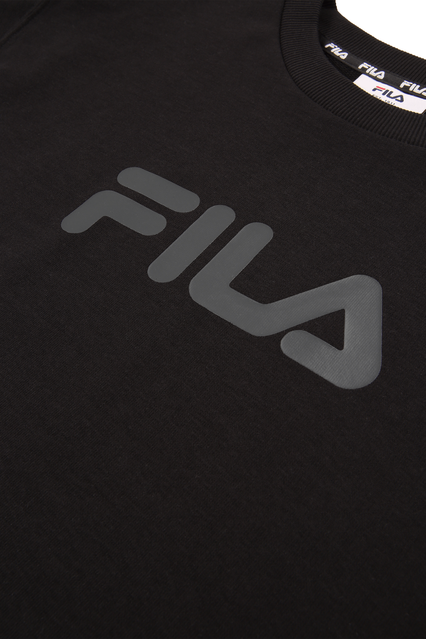 UNISEX ZANTEN LOGO CREW SWEAT BLACK 3