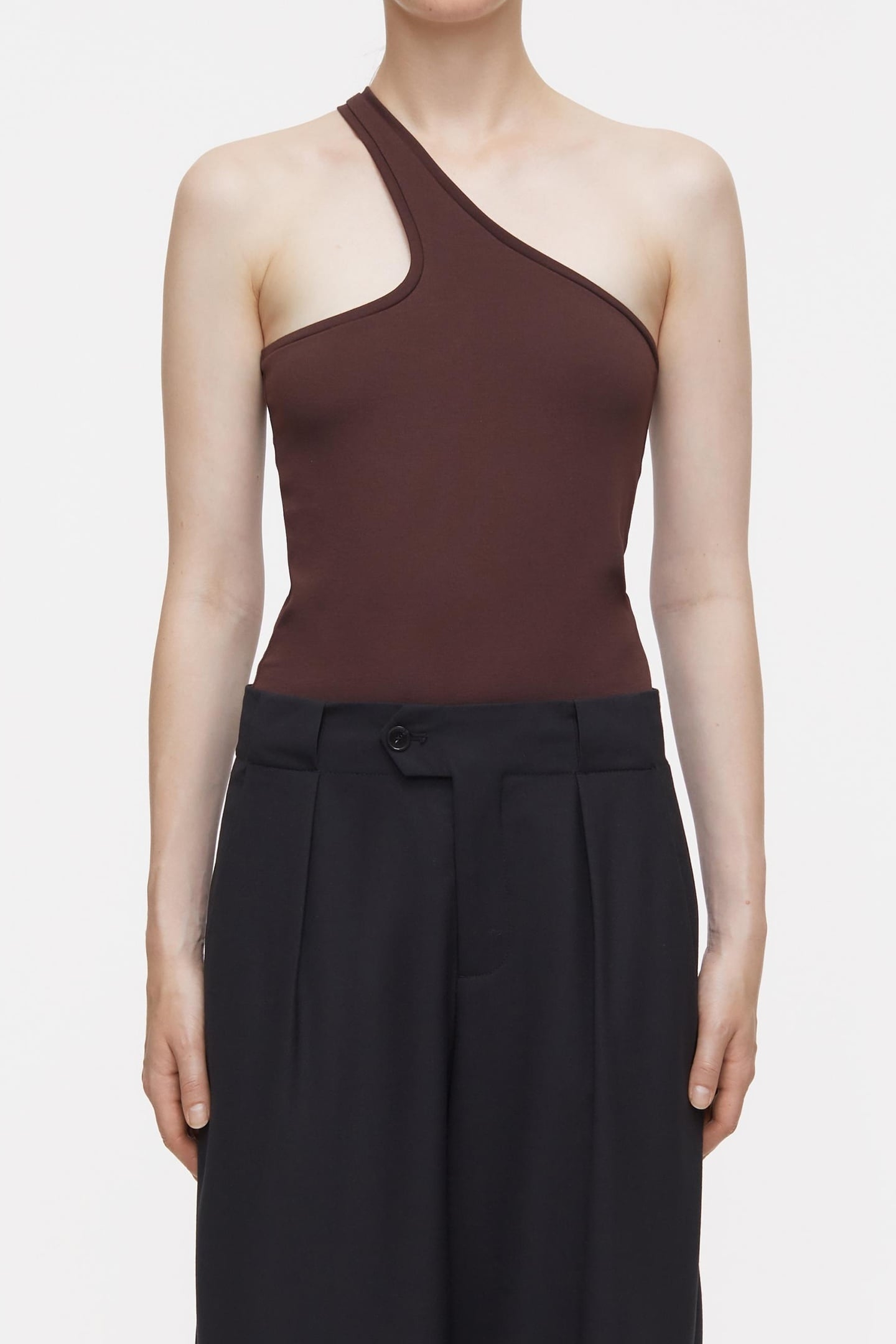 ONE SHOULDER TANKTOP T-SHIRTS CHILLY CHOCOLATE 2