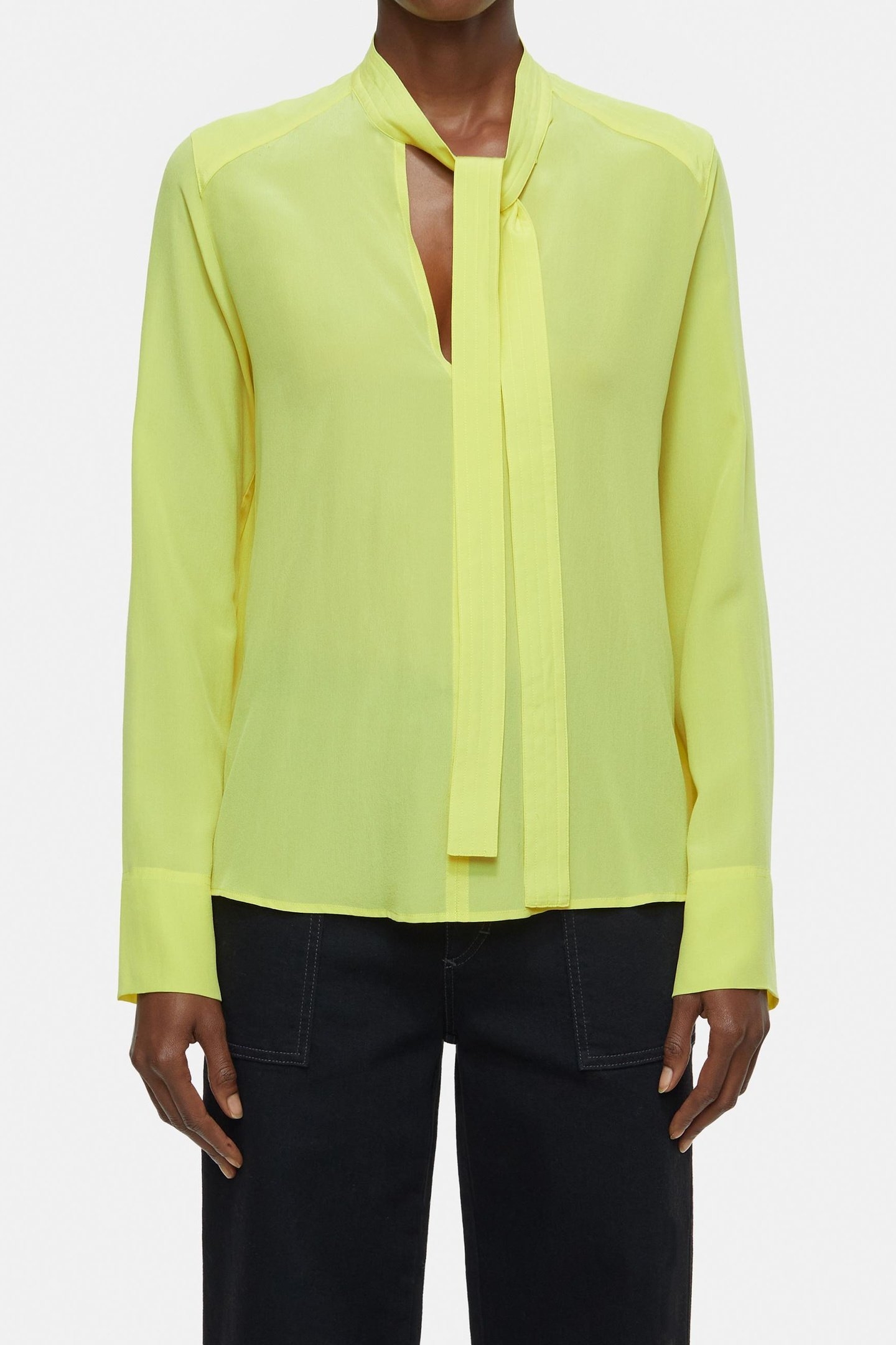 BLOUSE WITH STRAPS PRIMARY YELLOW 3