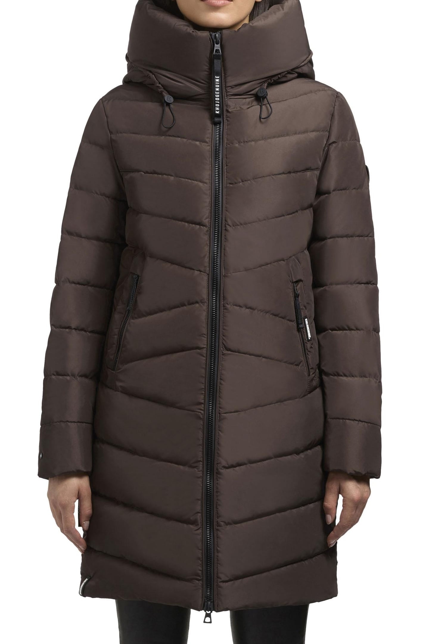 PLUZ COAT DARK BROWN 1