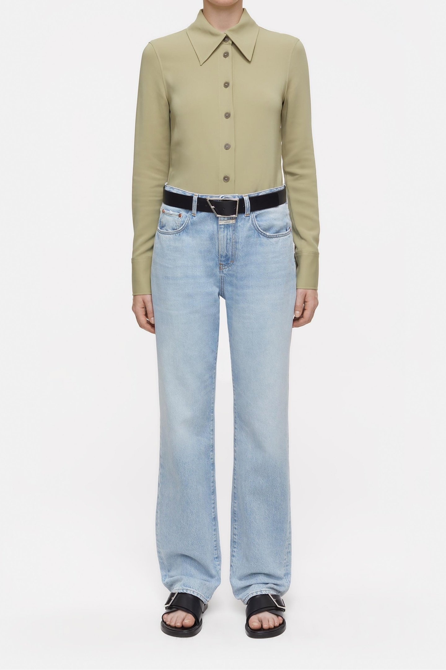 SLIM BLOUSE SAGE TEA 1