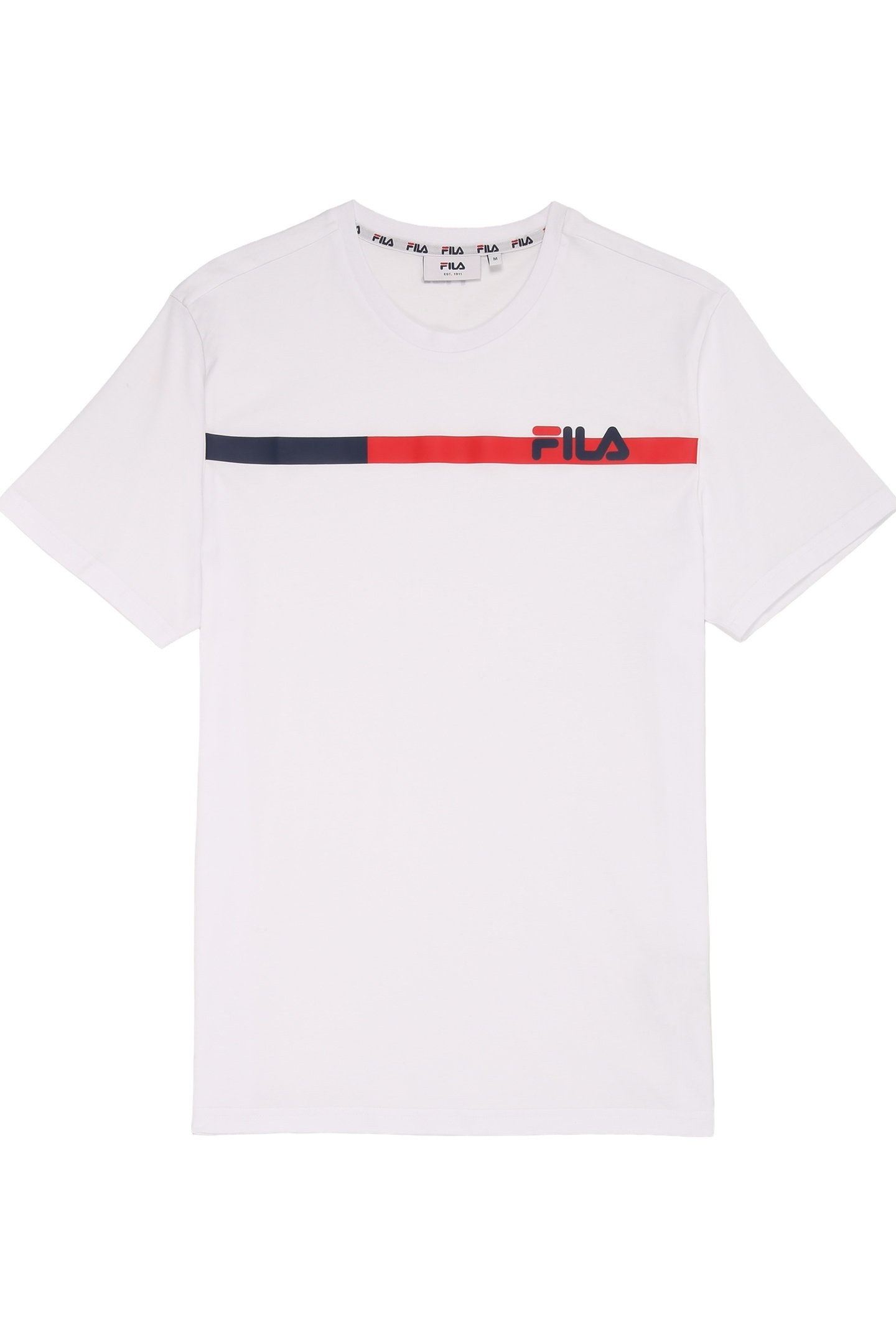 SIDNEY TEE WITH BLOCK STRIPES BRIGHT WHITE 1