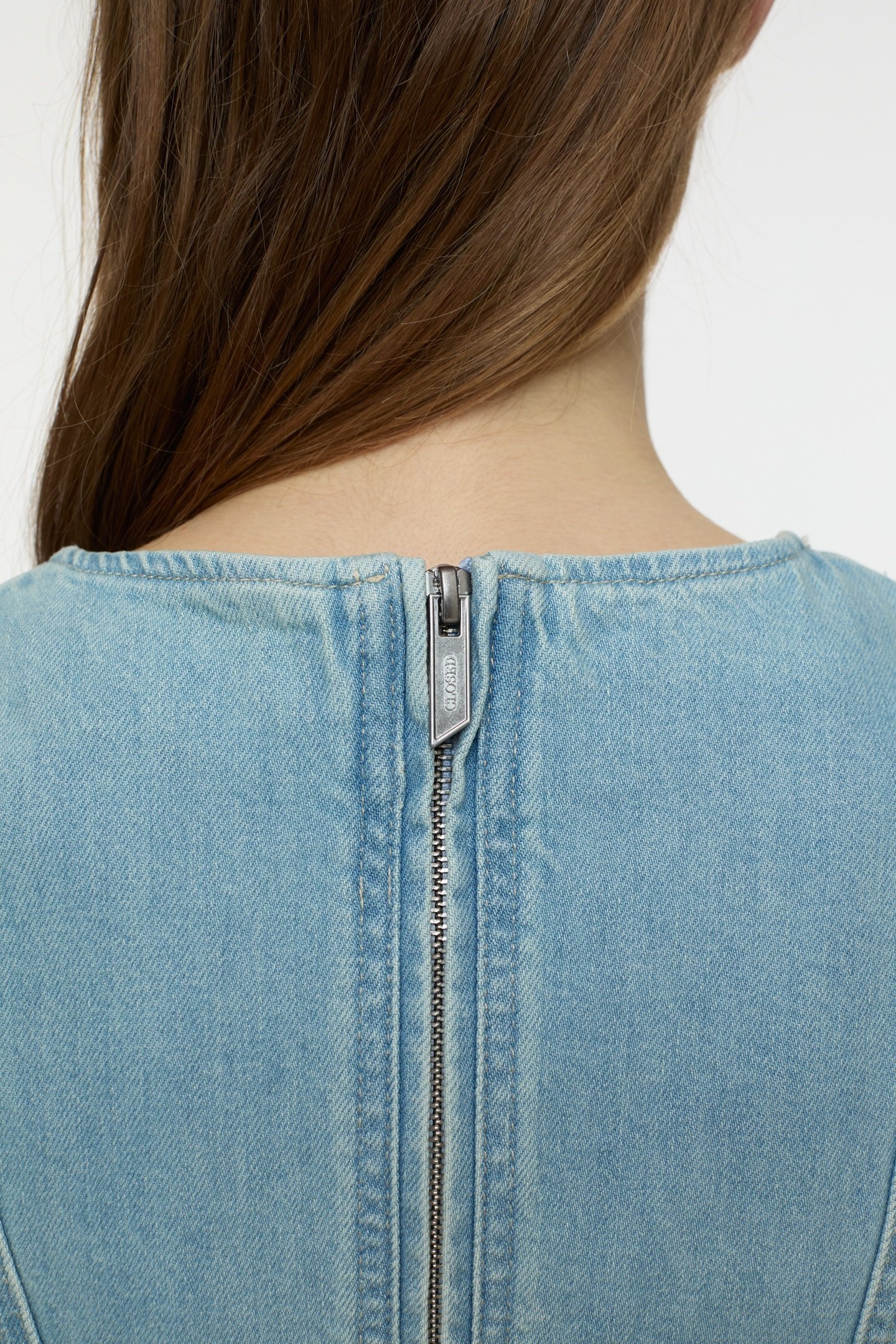 COLUMN DENIM DRESS LIGHT BLUE 5