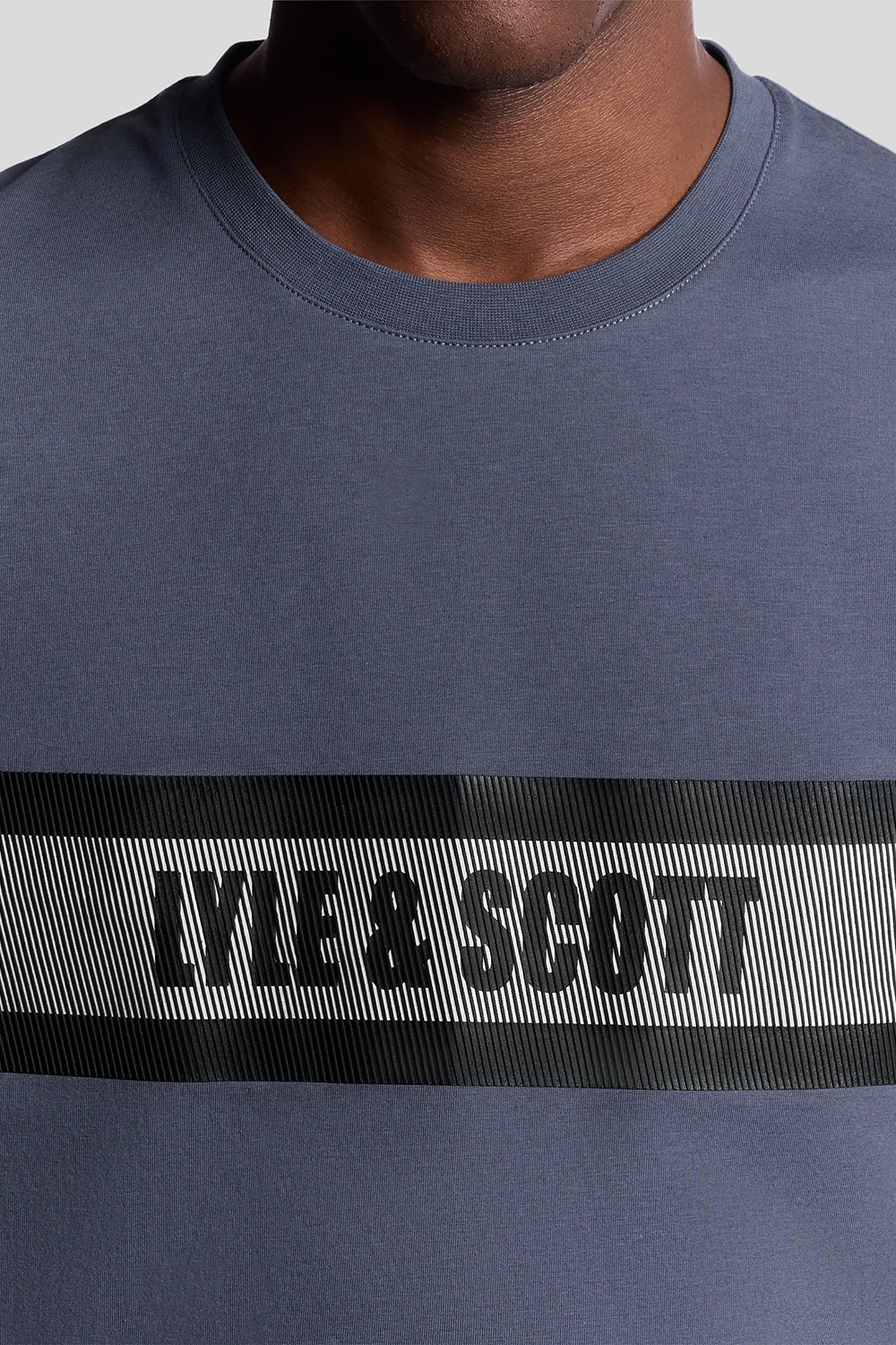 STRIPE LOGO GRAPHIC T-SHIRT STEEL INDIGO 6