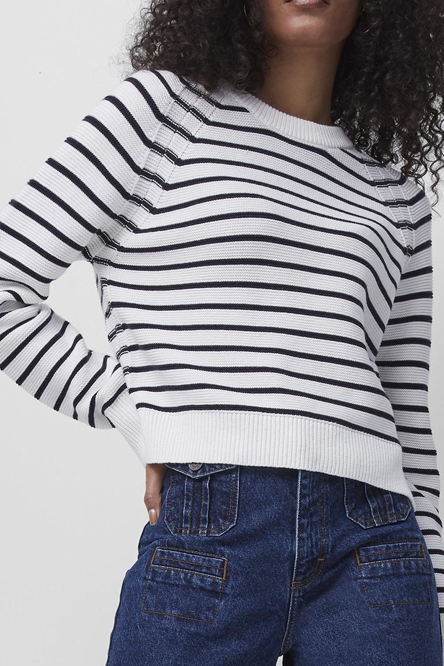 LILLIE MOZART STRIPE JUMPER SUMMER WH/UTILITY BL 1