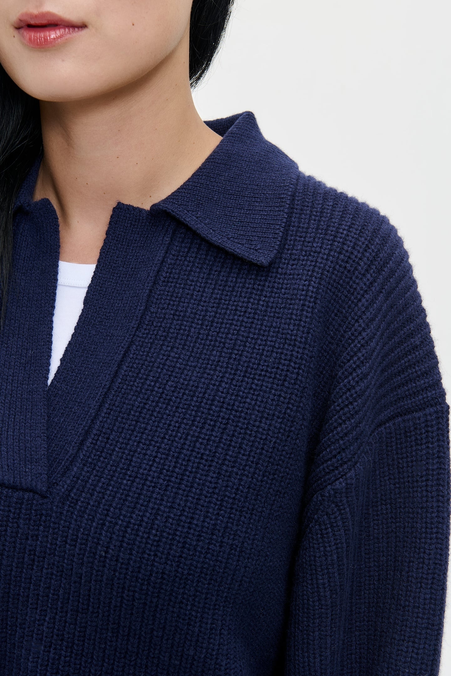 MERINO BOXY POLO DEEP BLUE 4