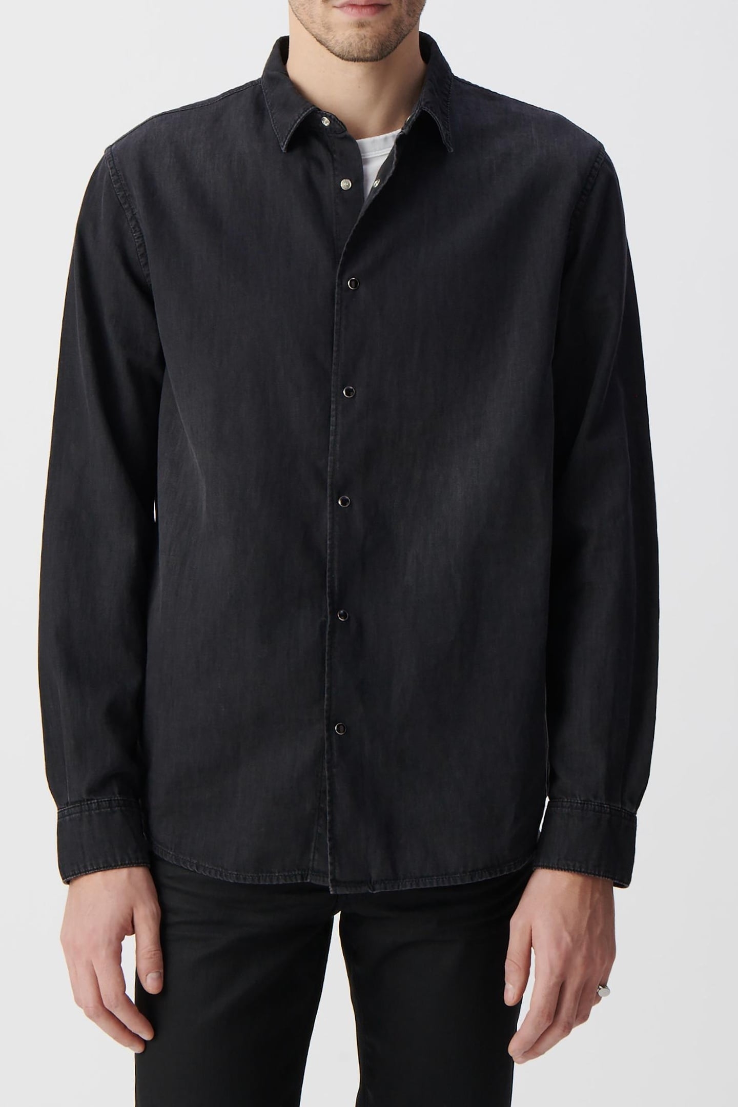 UPCYCLED BLACK DENIM WATERLESS REGULAR SHIRT 2