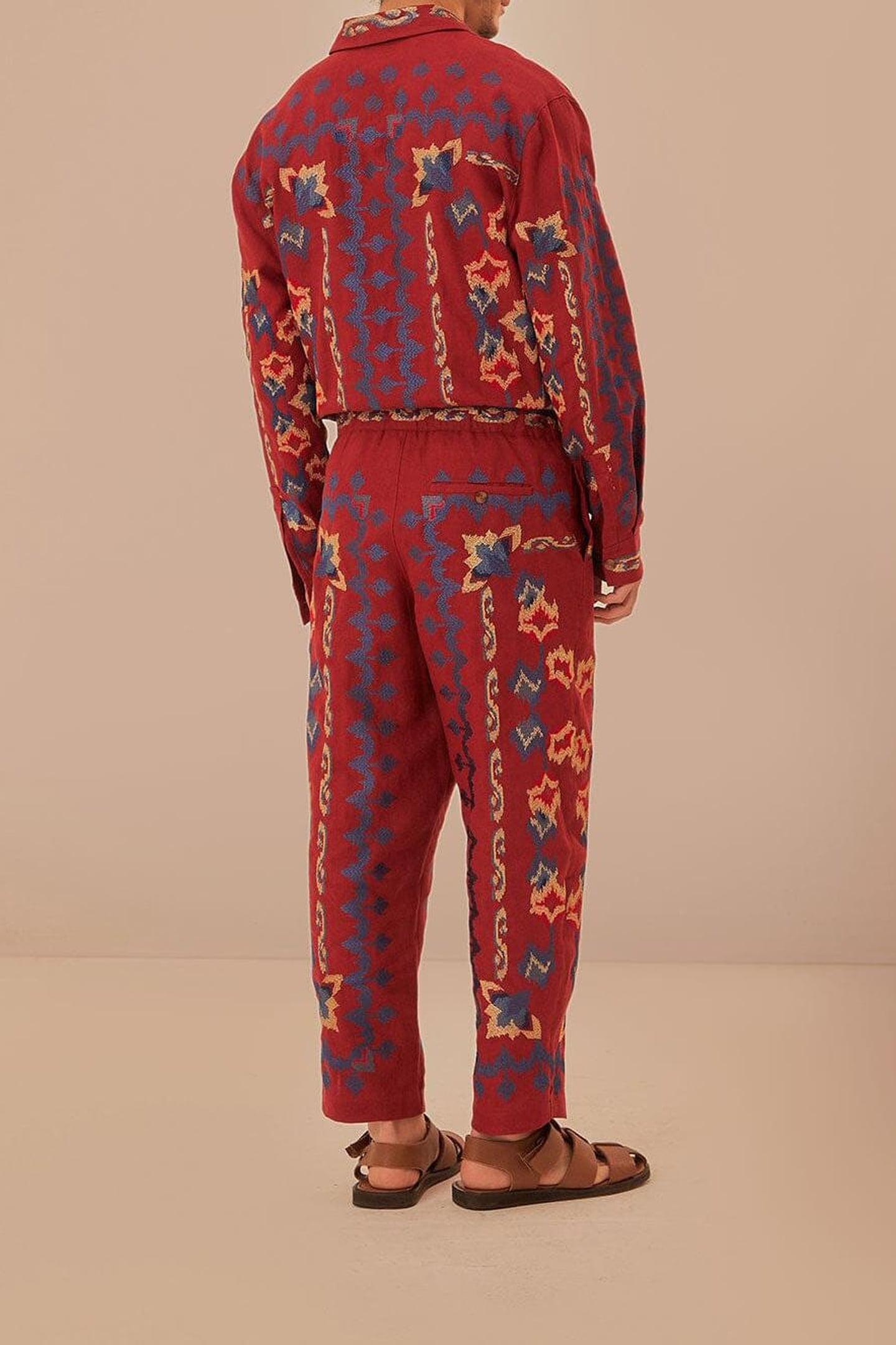 FLORAL EMBROIDERY JACQUARD PANTS 4