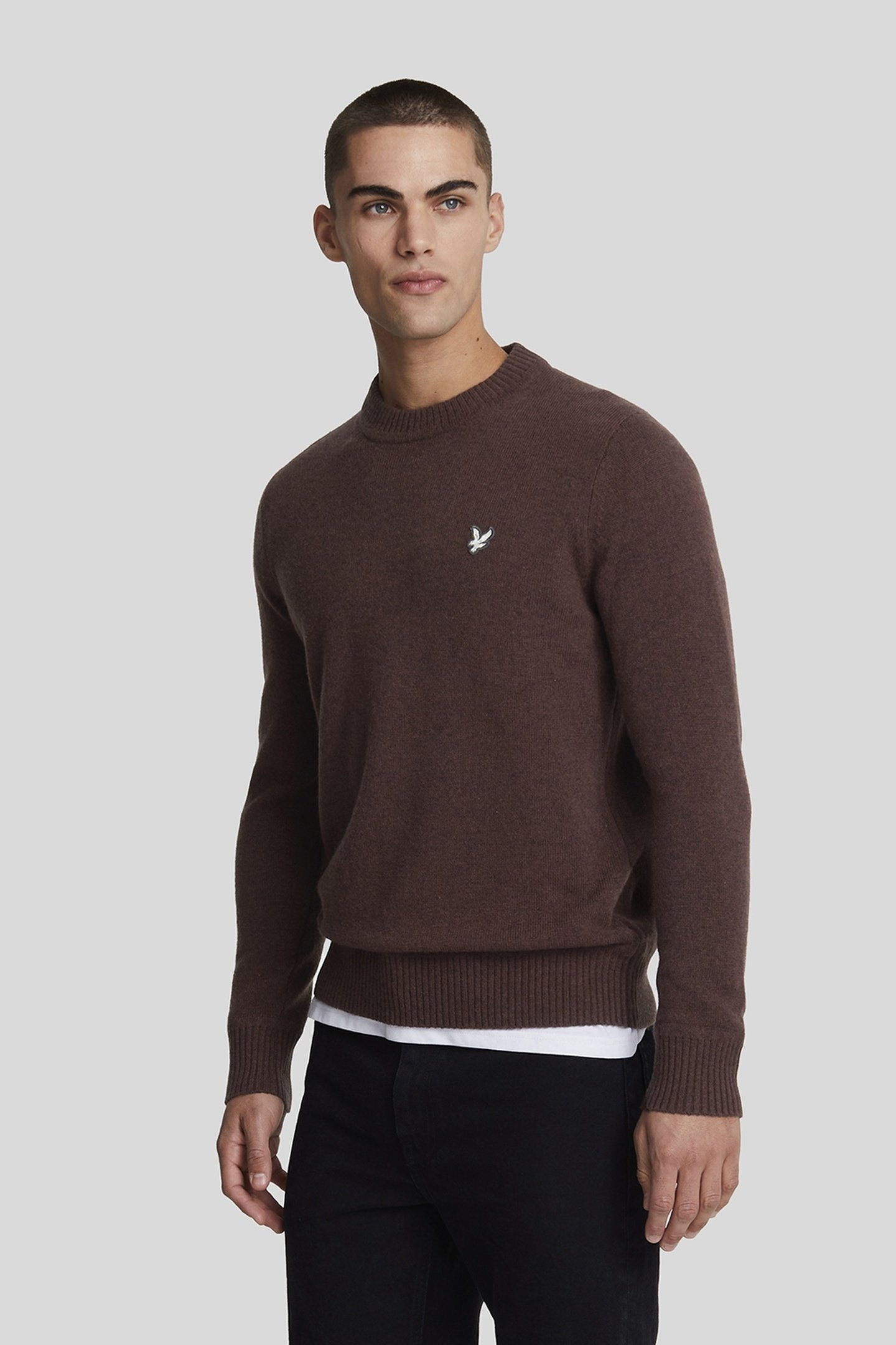 LAMBSWOOL CREW NECK JUMPER RUBBER RED 1