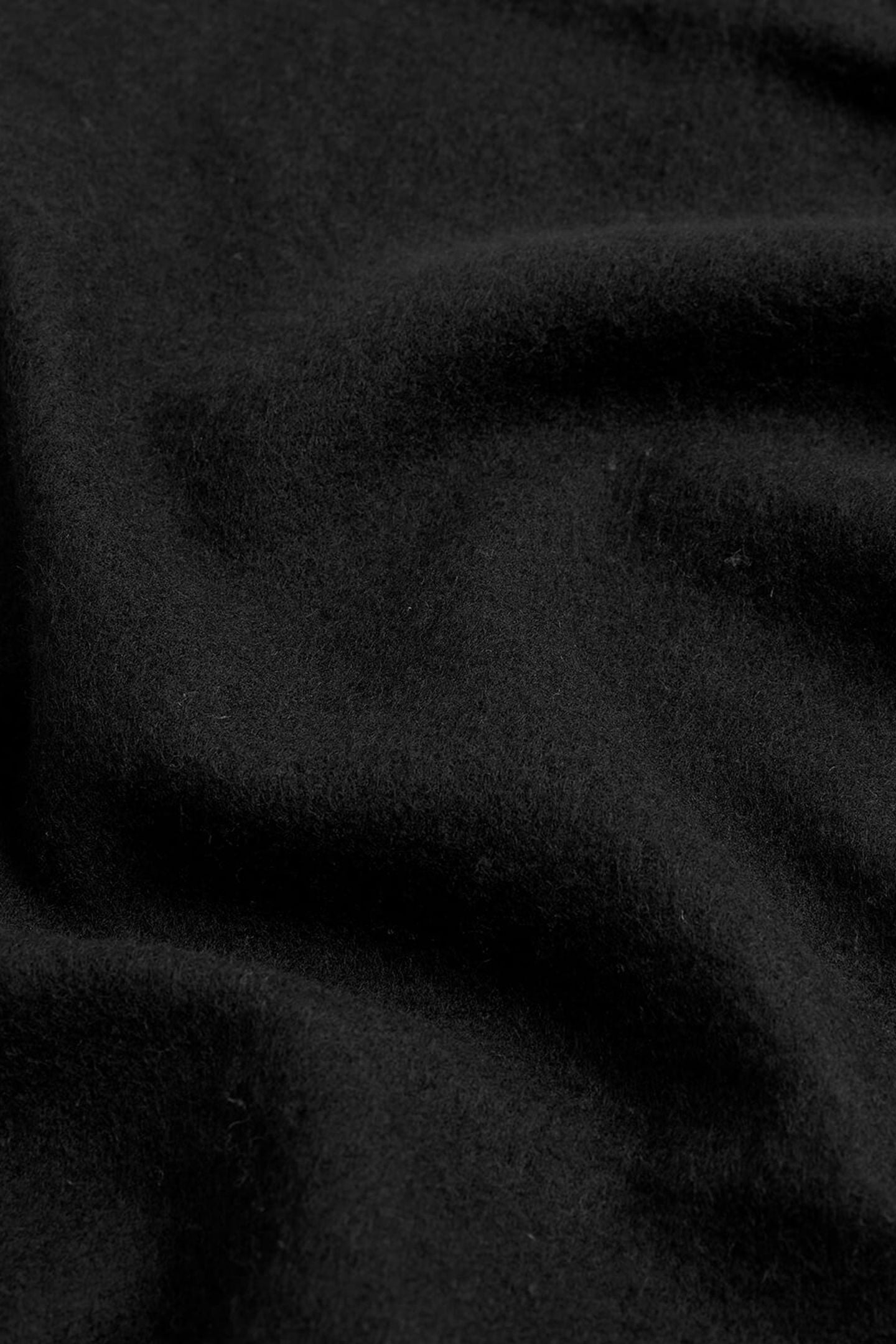 PLAIN LAMBSWOOL SCARF JET BLACK 2