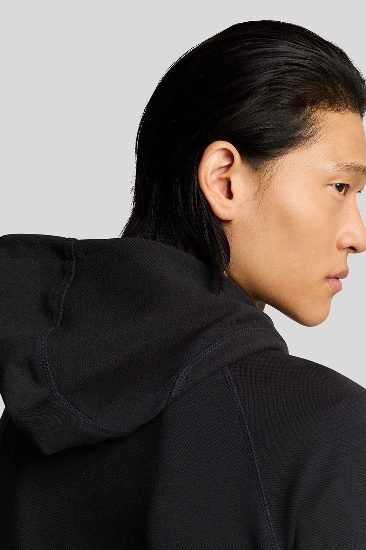 DIAGONAL INTERLOCK HOODED ZIP THROUGH LACQUER 5