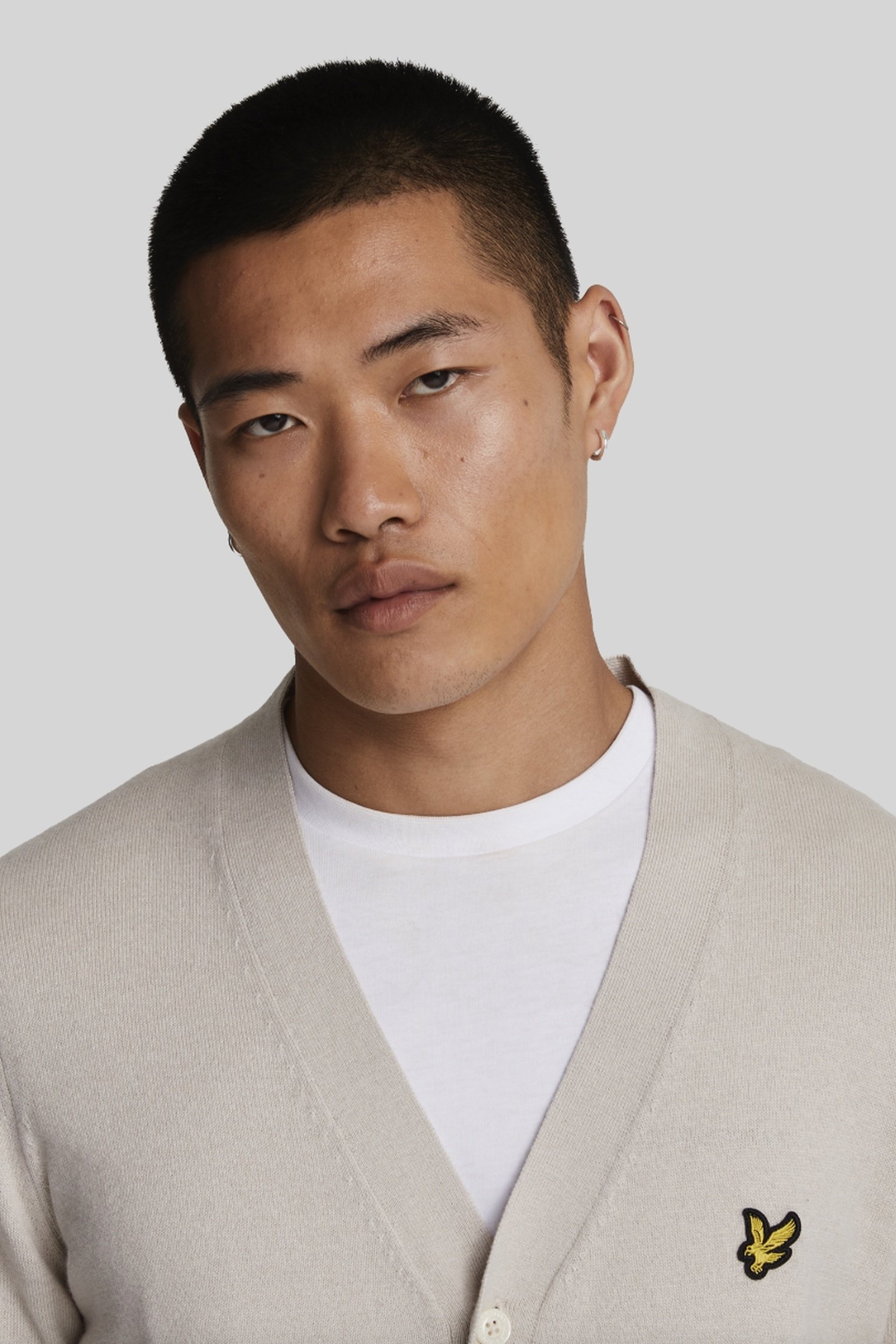 COTTON MERINO V NECK CARDIGAN COVE 4