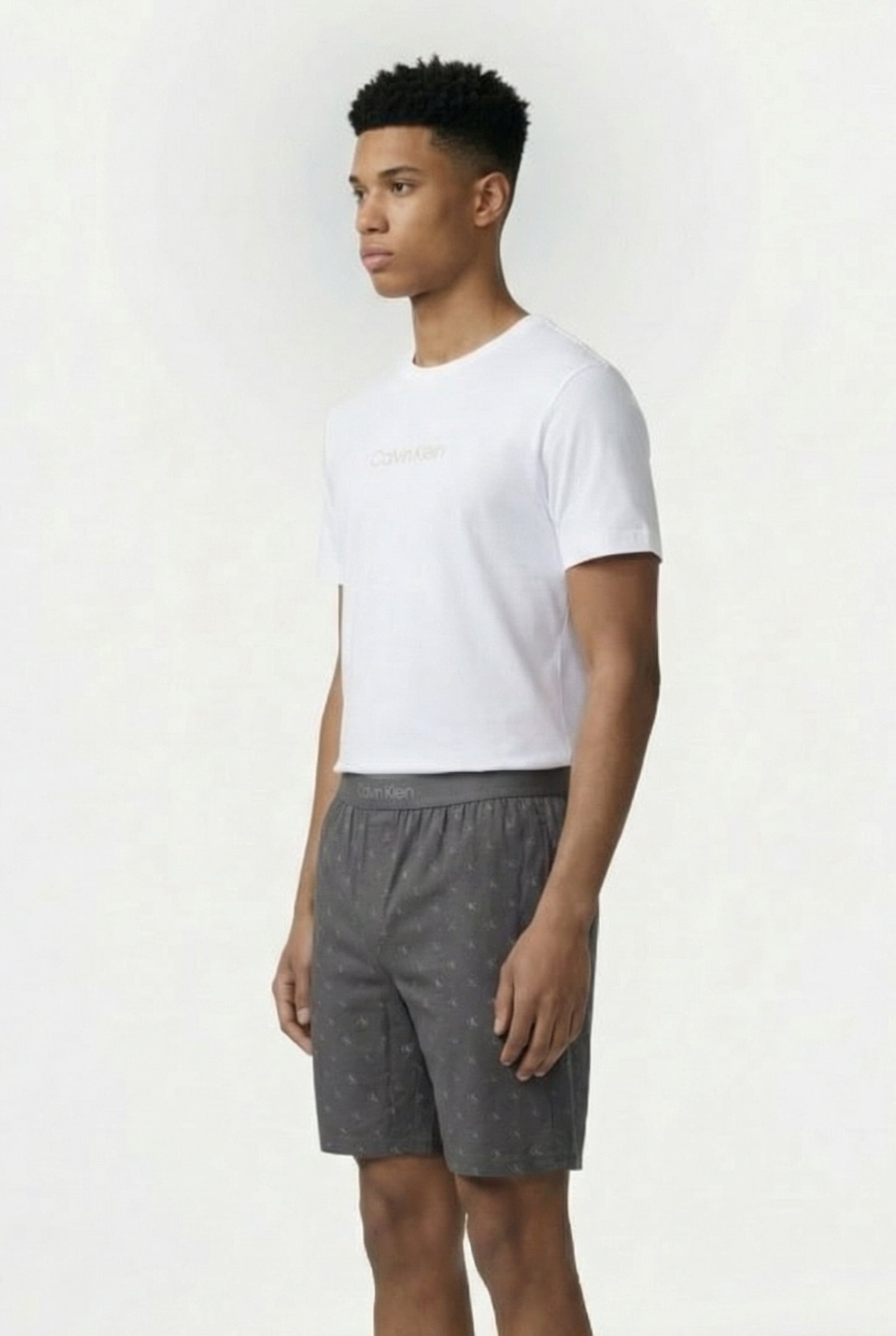 S/S SHORT SET WHITE TOP, D LOGO_SMOKED PEARL BTM 3