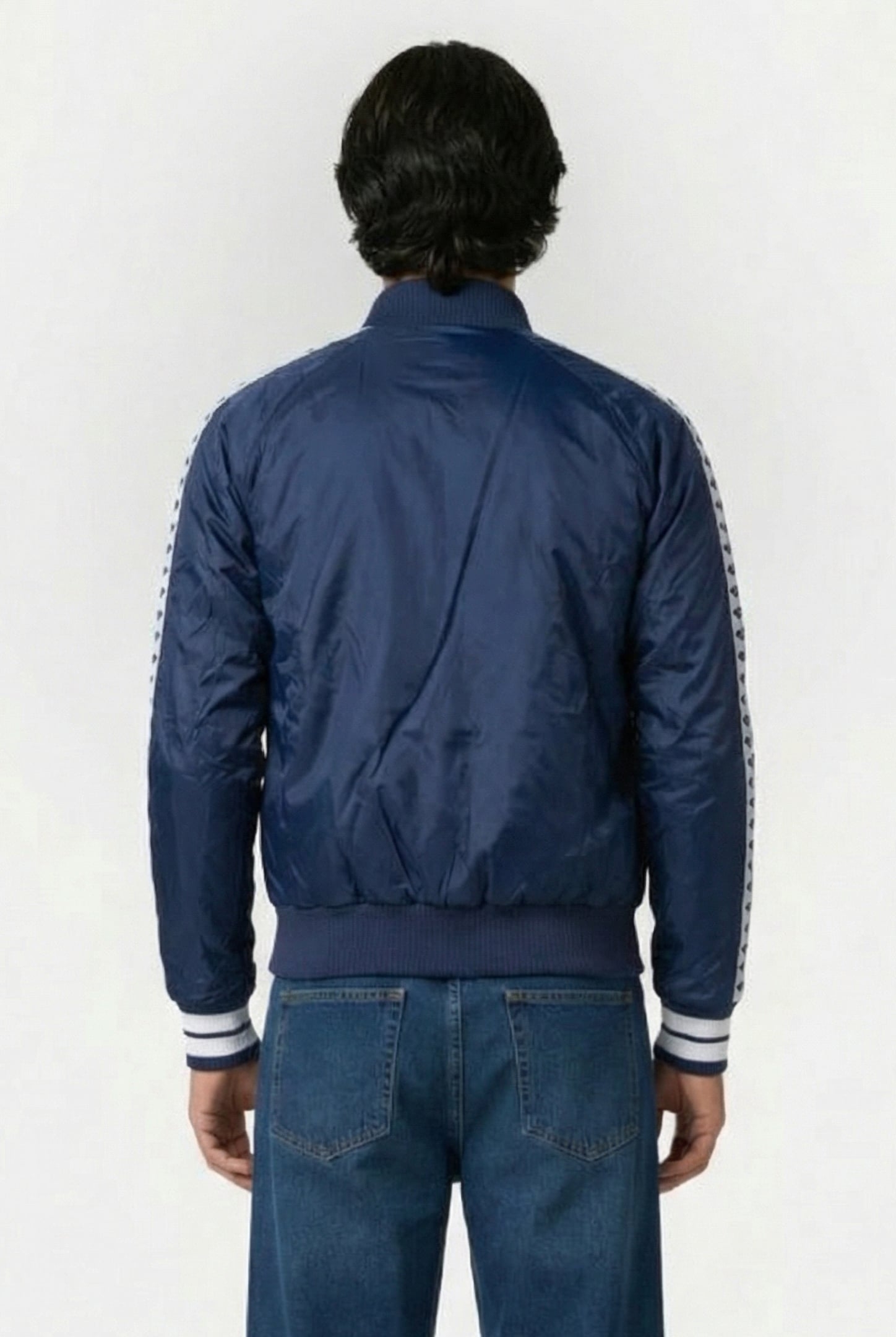 UNISEX BOMBER TEAM DIAMONDS WHITE RED NAVY 4