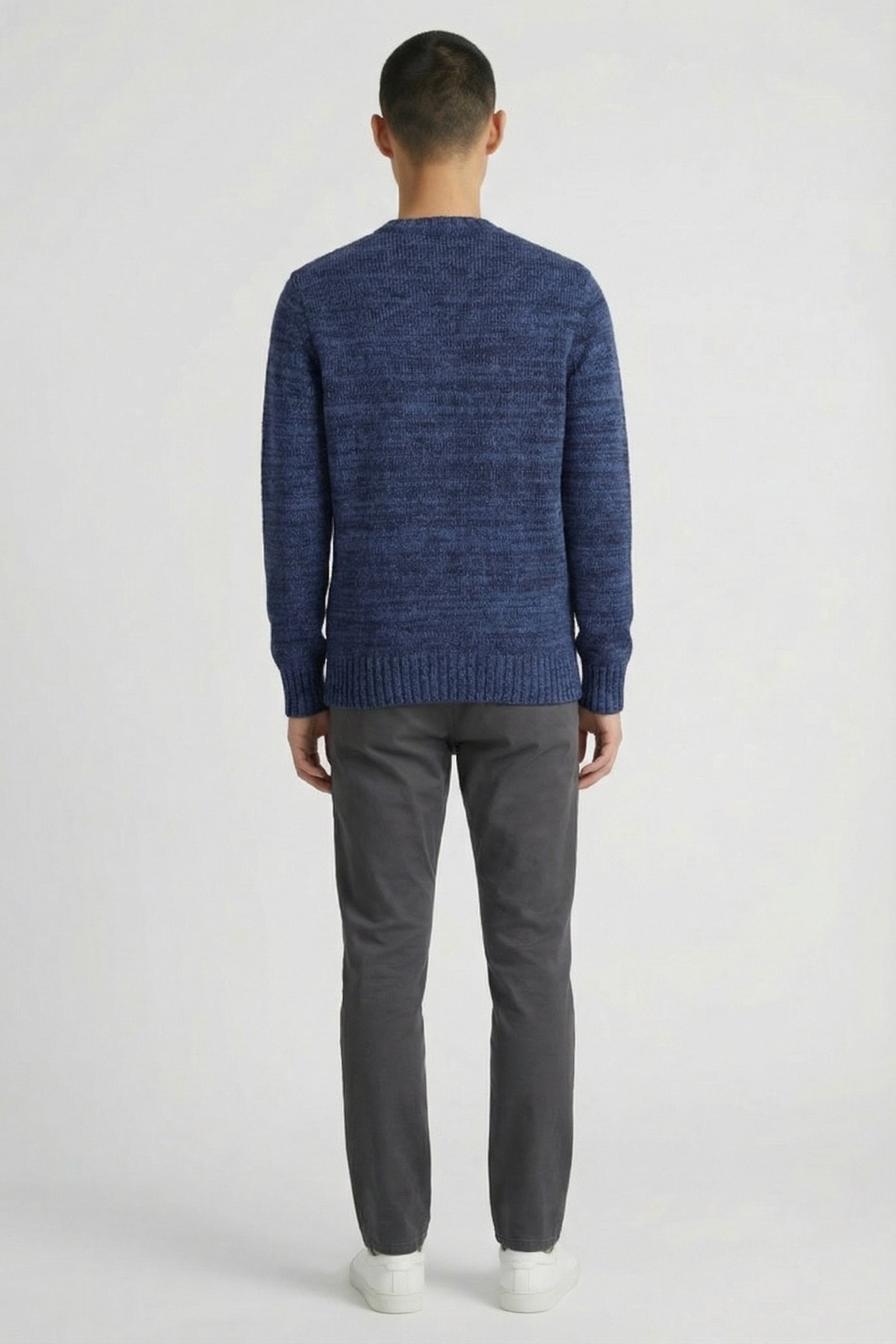 MULTI MARL CREW NECK JUMPER DARK NAVY MARL 2