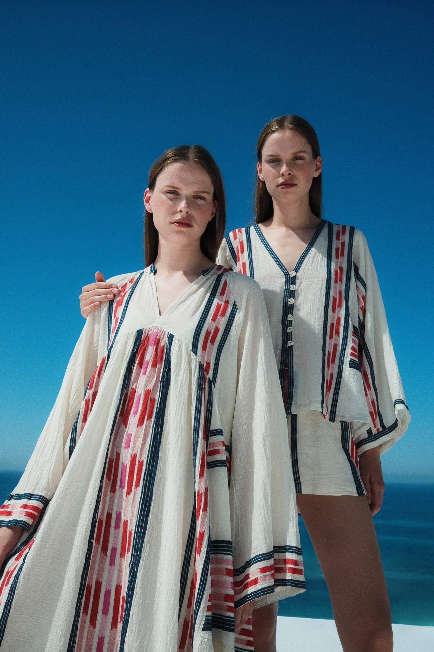 POWER LONG DRESS JACQUARD NAVY RED 7