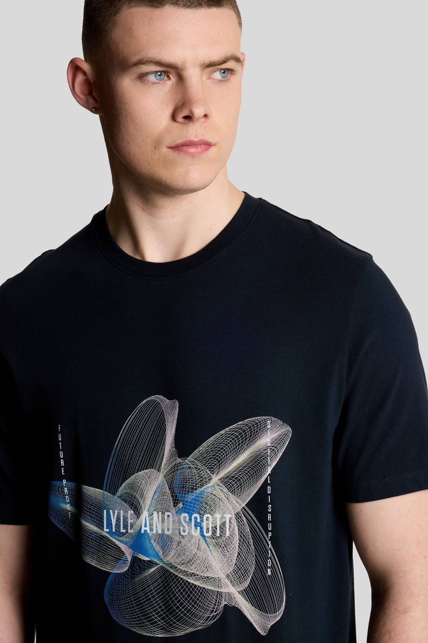3D LINE GRAPHIC T-SHIRT DARK NAVY 2