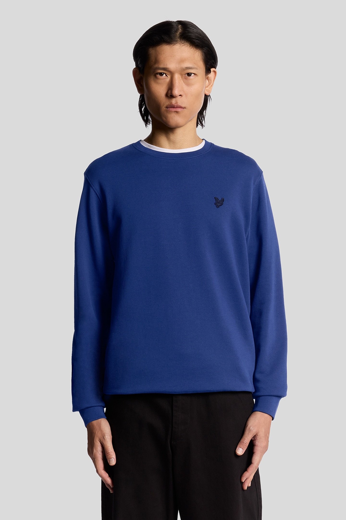 SUPERFINE CREW NECK SWEATSHIRT BLUEPRINT 1