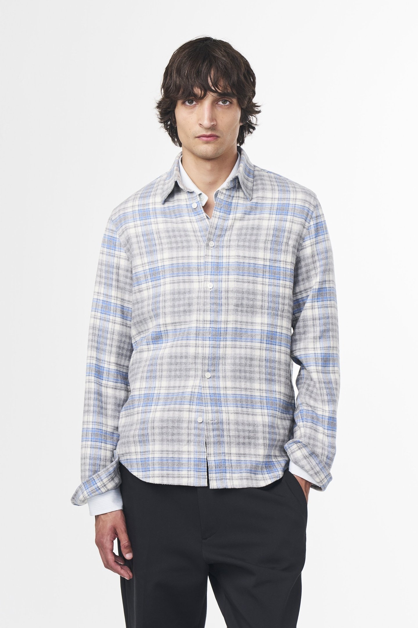 ARNE SHIRT 5166 GREY CHECK 2