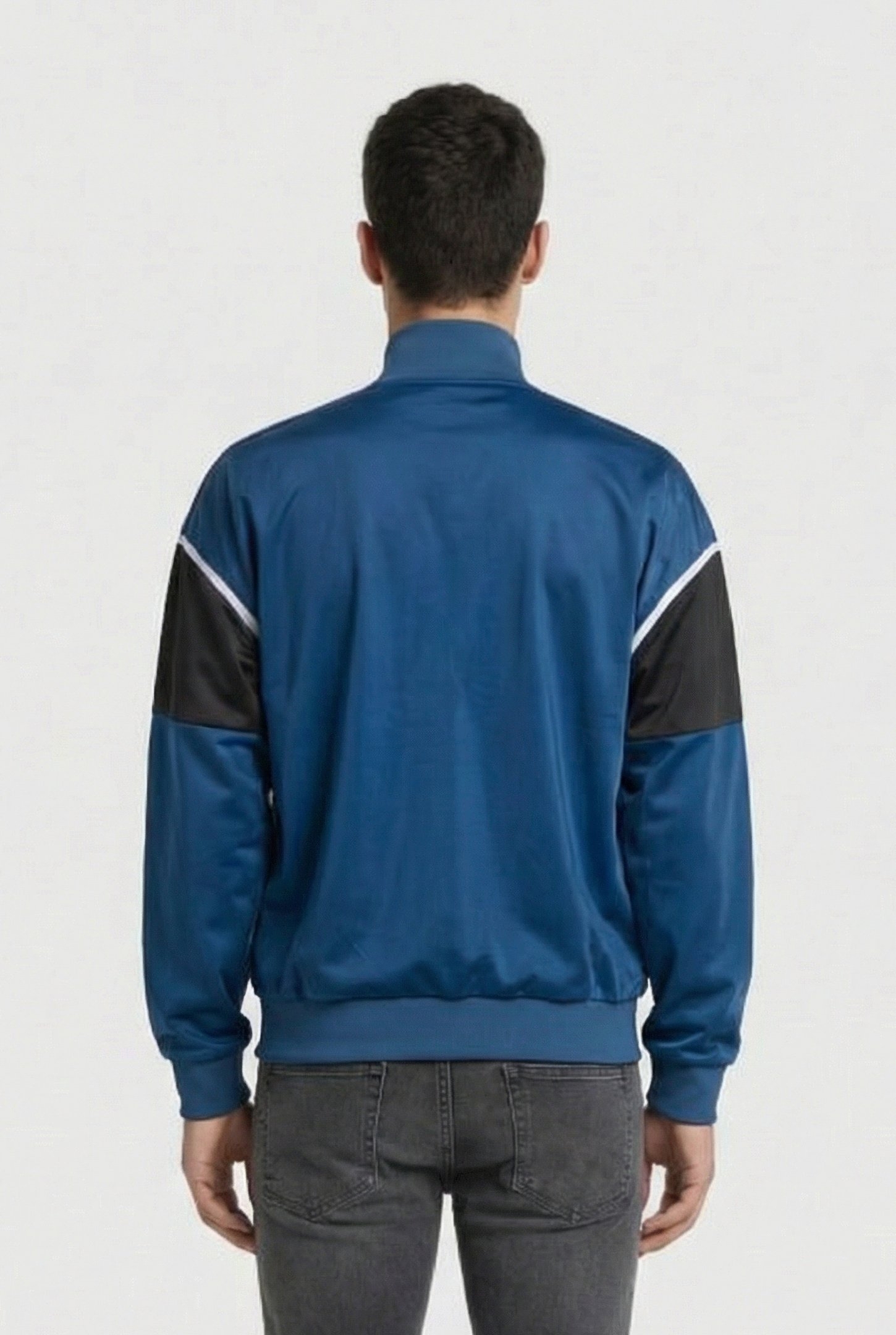 UNISEX PANEL JACKET TEAM DENIM ASH GREY WHITE 4