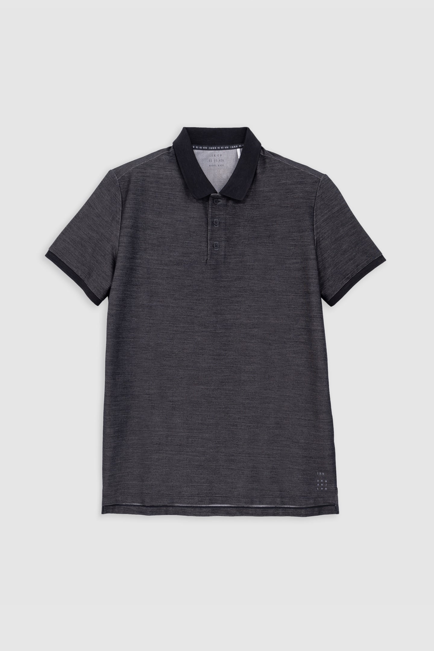 GREY SEAWOOL® SEMI-PLAIN KNIT POLO SHIRT 5