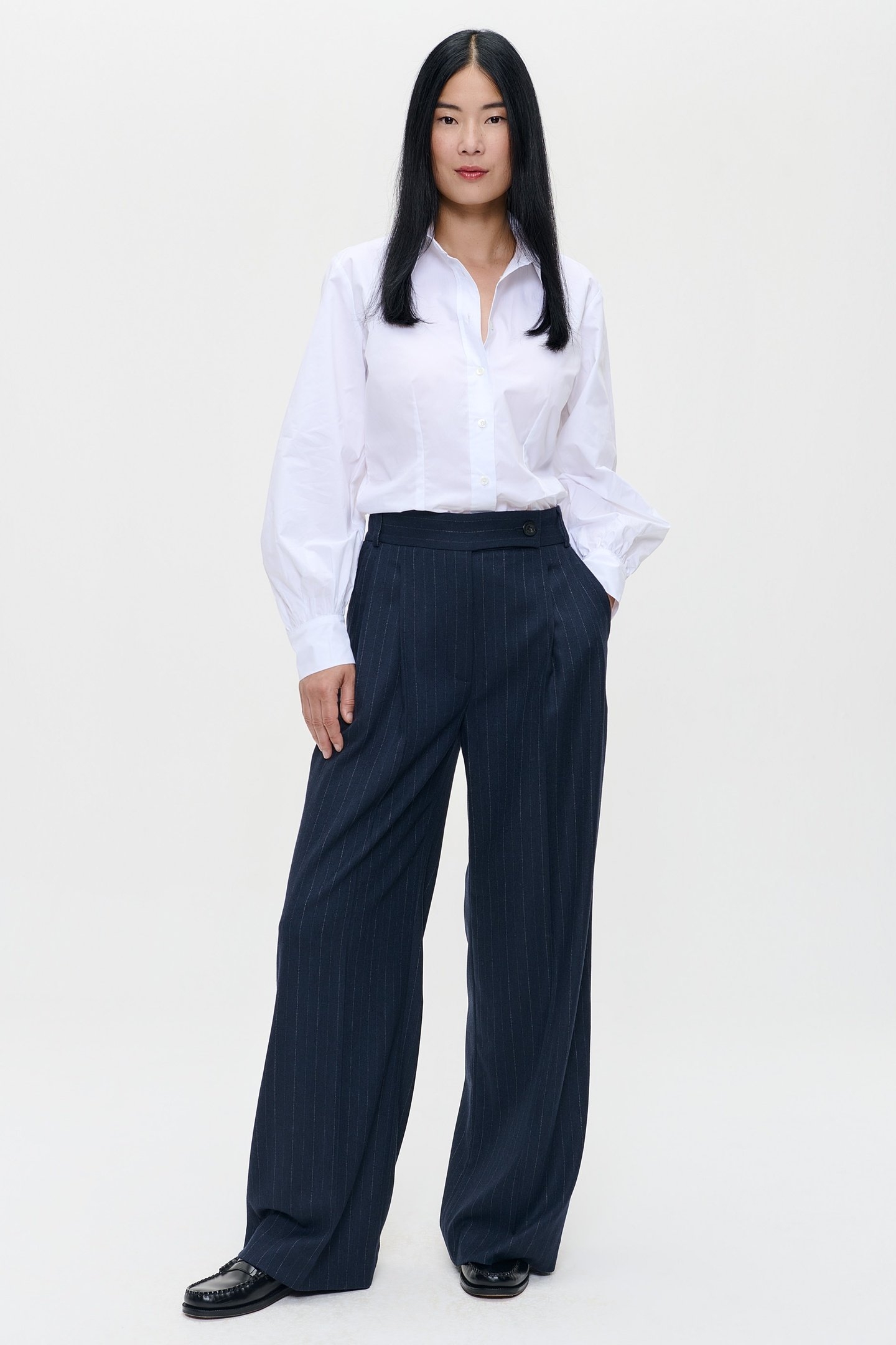 WHITE POPLIN PUFF SLEEVE SHIRT WHITE 3