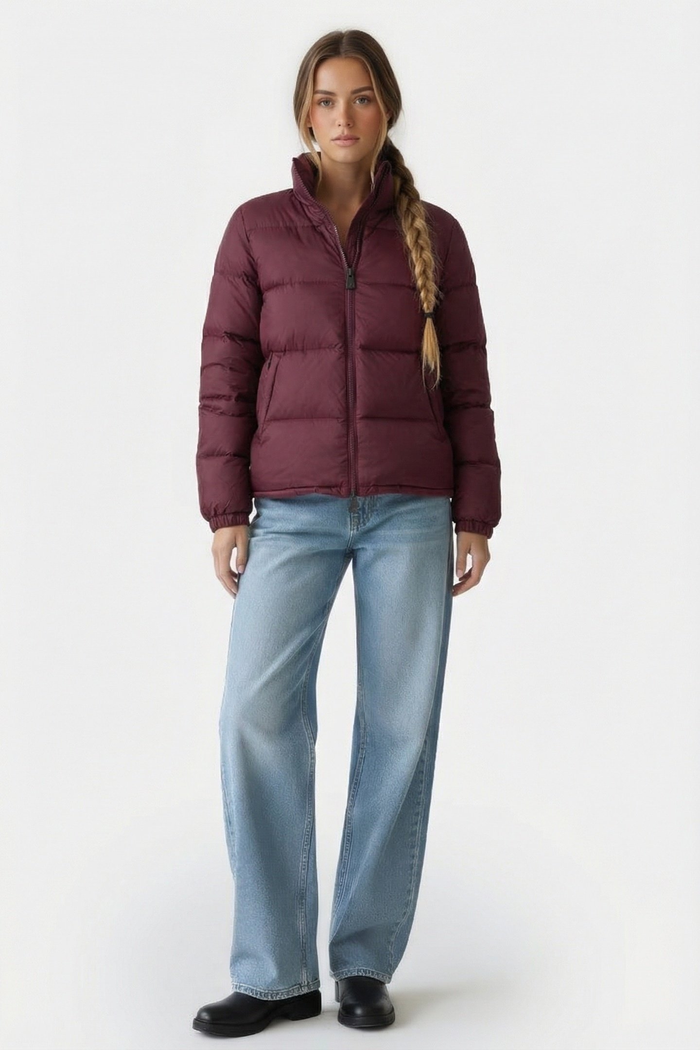 CARDIFF DOWN JACKET AUBERGINE 1