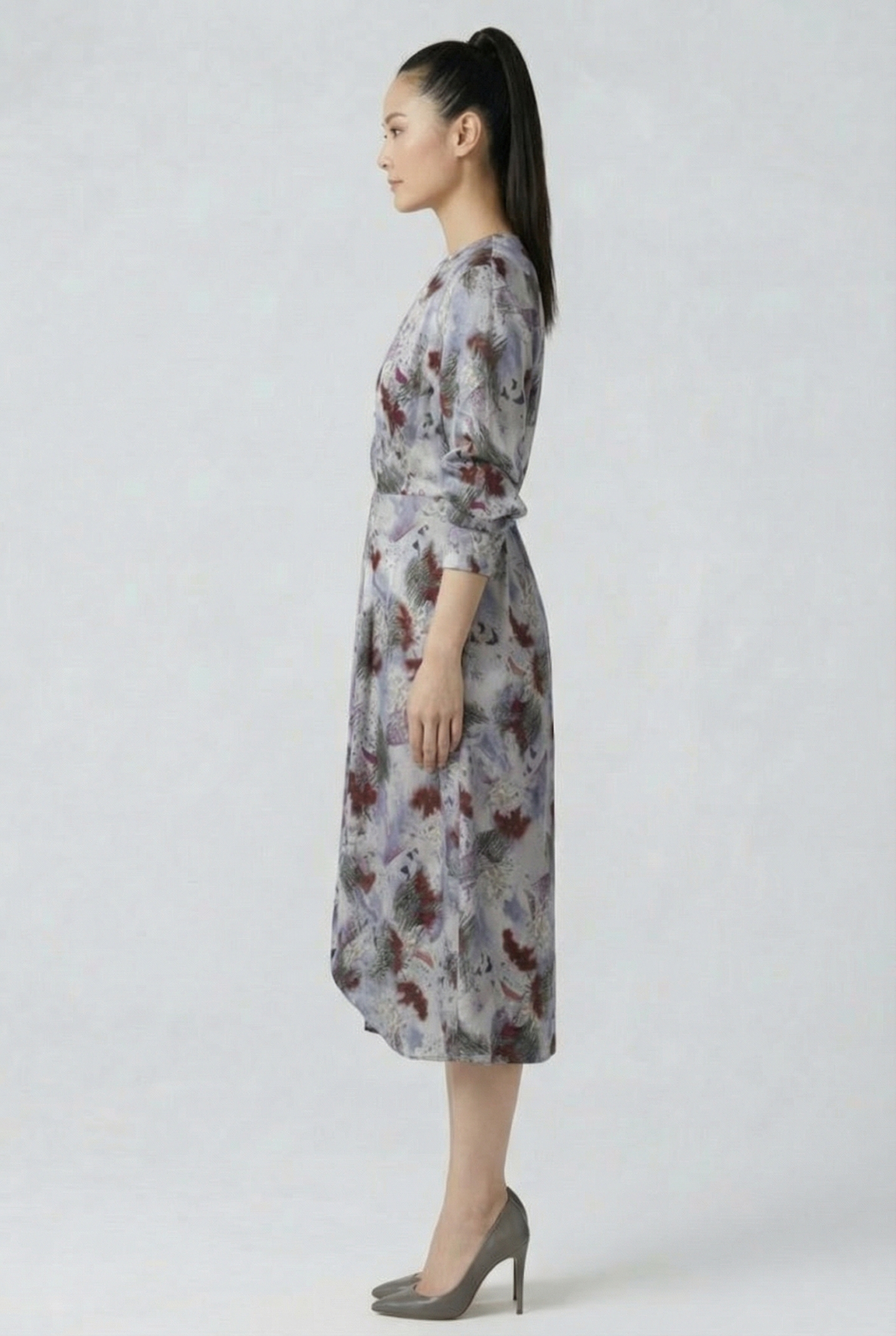 CHENOA DRESS WHITE/BURGUNDY 3