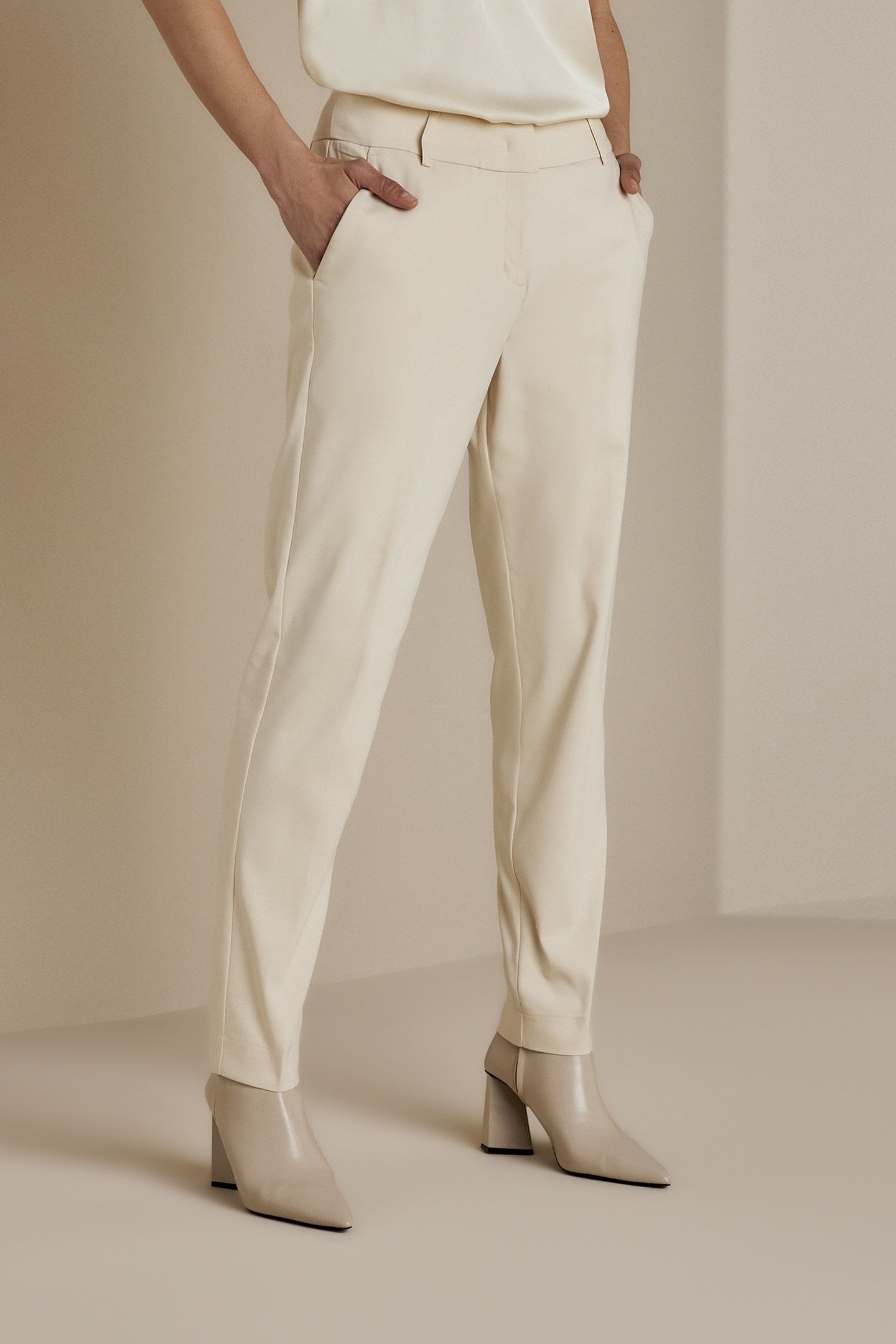 TROUSERS CLASSIC STRETCH (4S100) IVORY 1