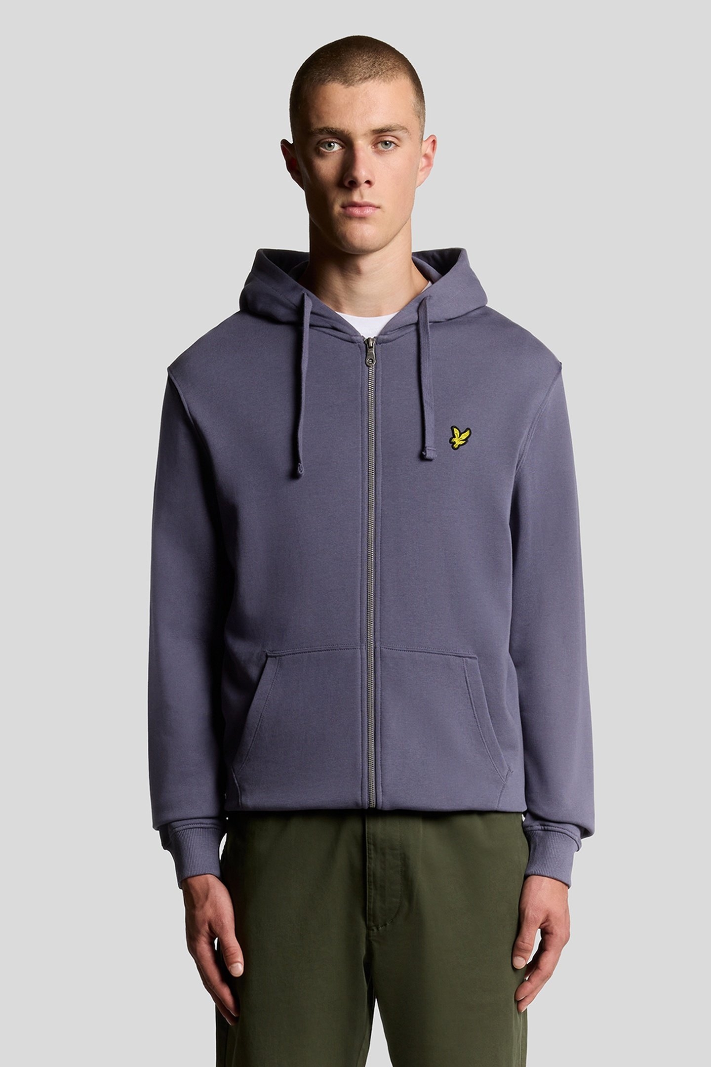 ZIP THROUGH HOODIE GRAYSTONE 1