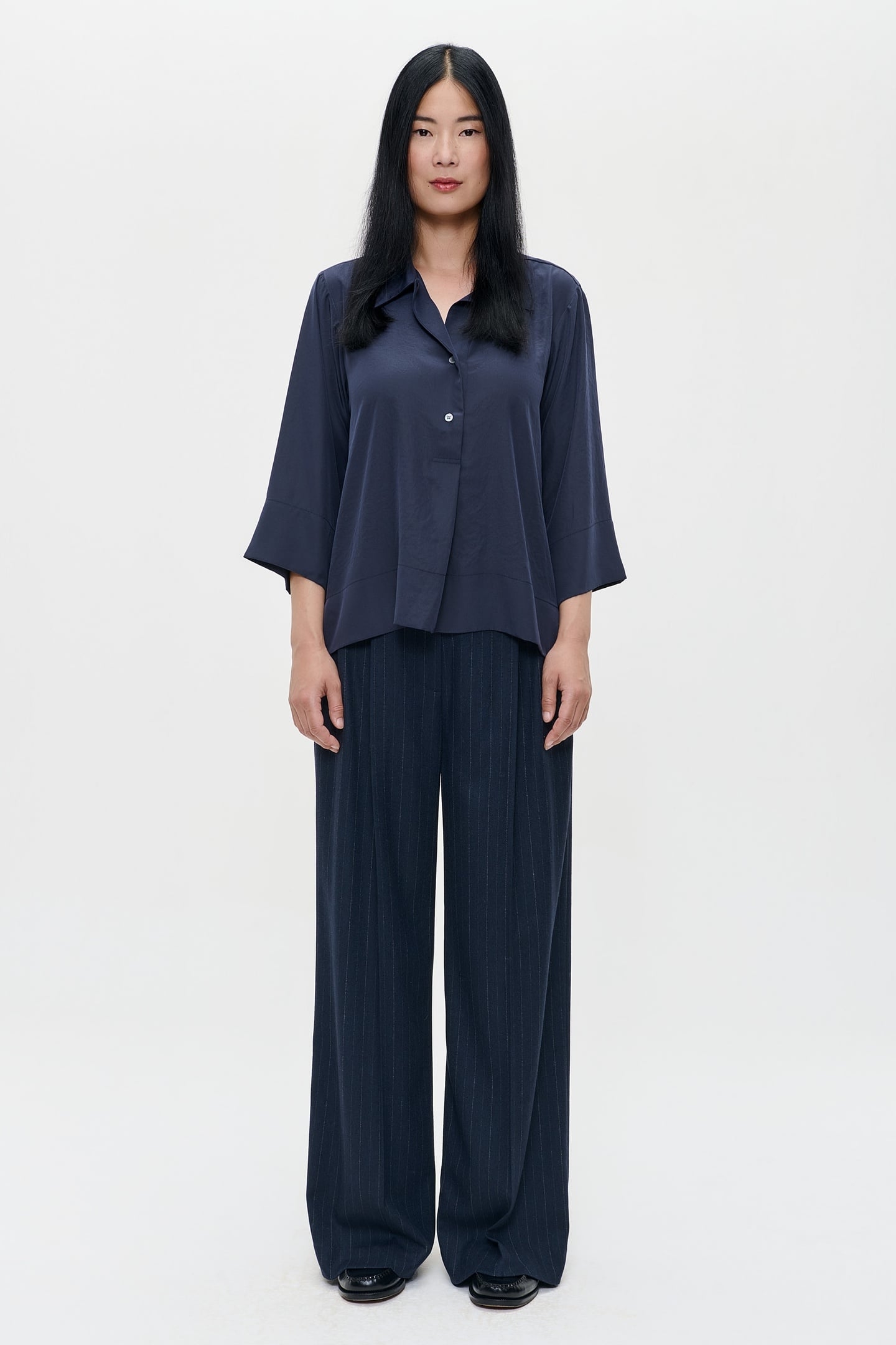 TECHNOSILK RELAXED POLO TOP MIDNIGHT BLUE 2