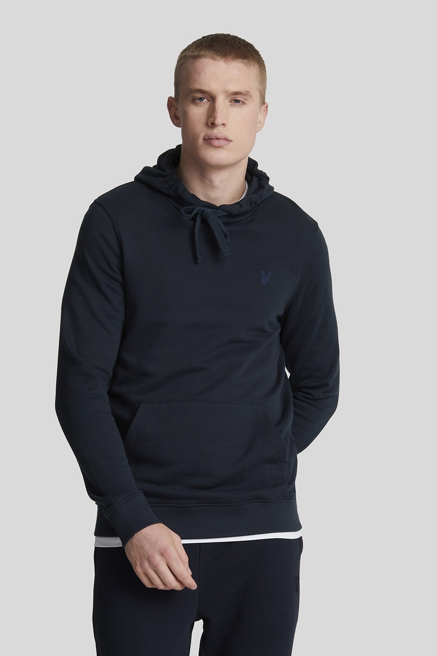 TONAL EAGLE PULLOVER HOODIE DARK NAVY 2