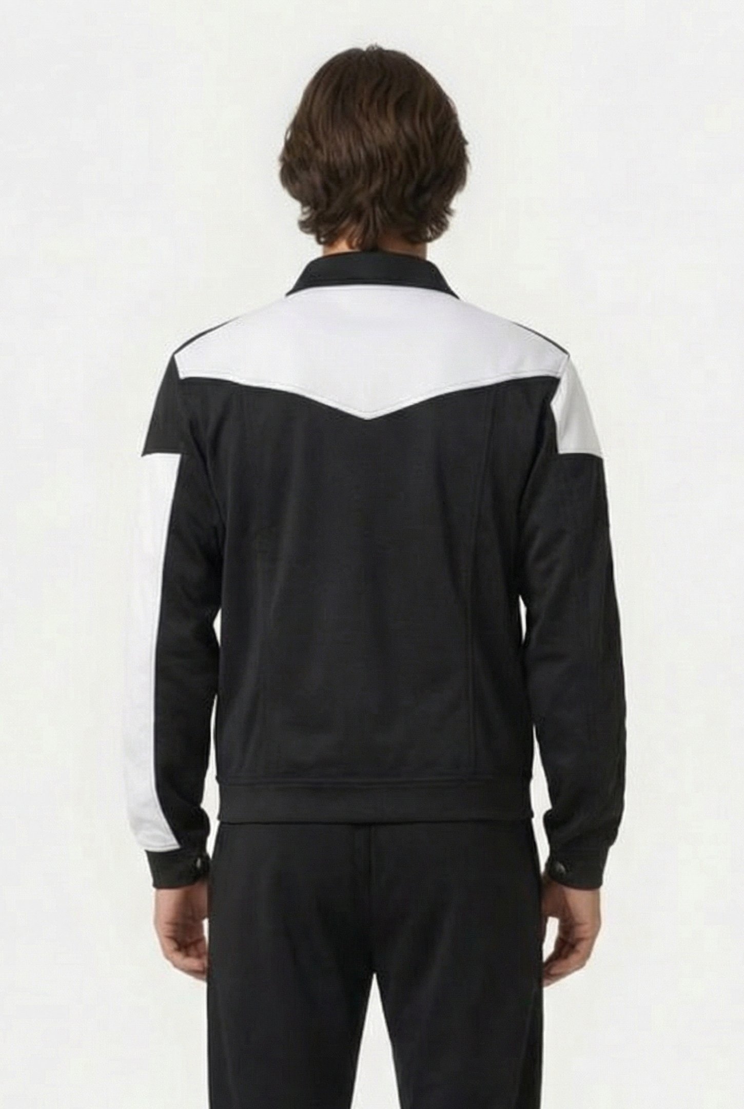 UNISEX DENIM JACKET BLACK WHITE 3