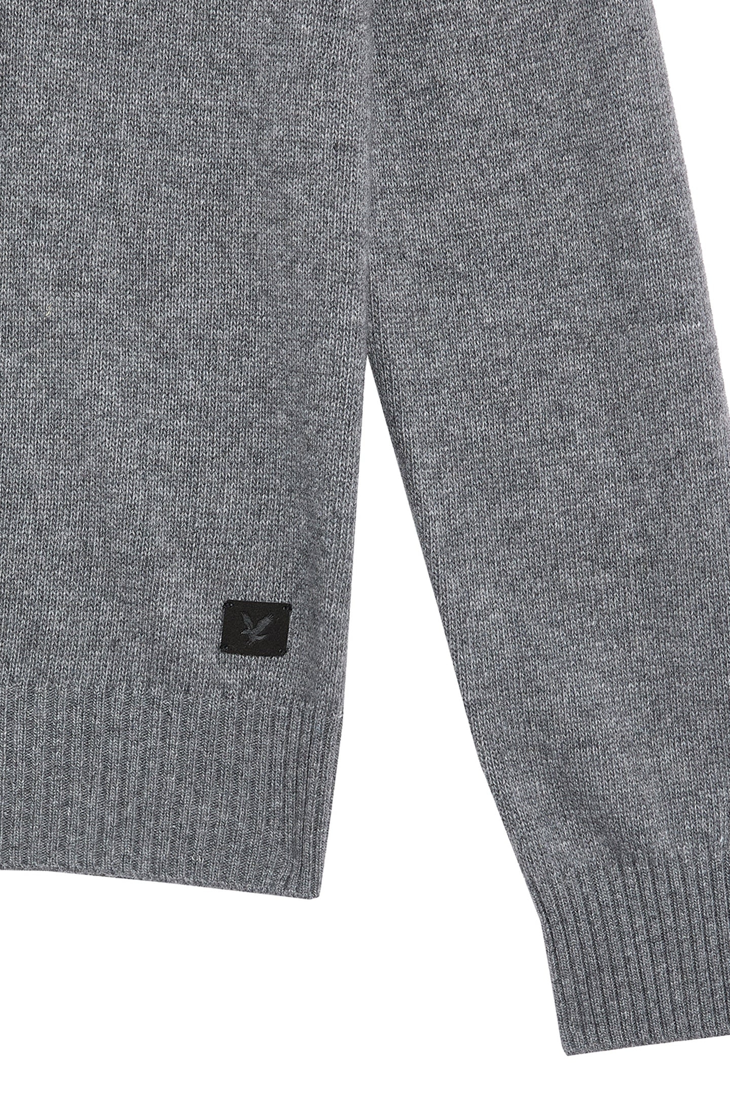 SADDLE SLEEVE V NECK JUMPER GREY HEATHER 7
