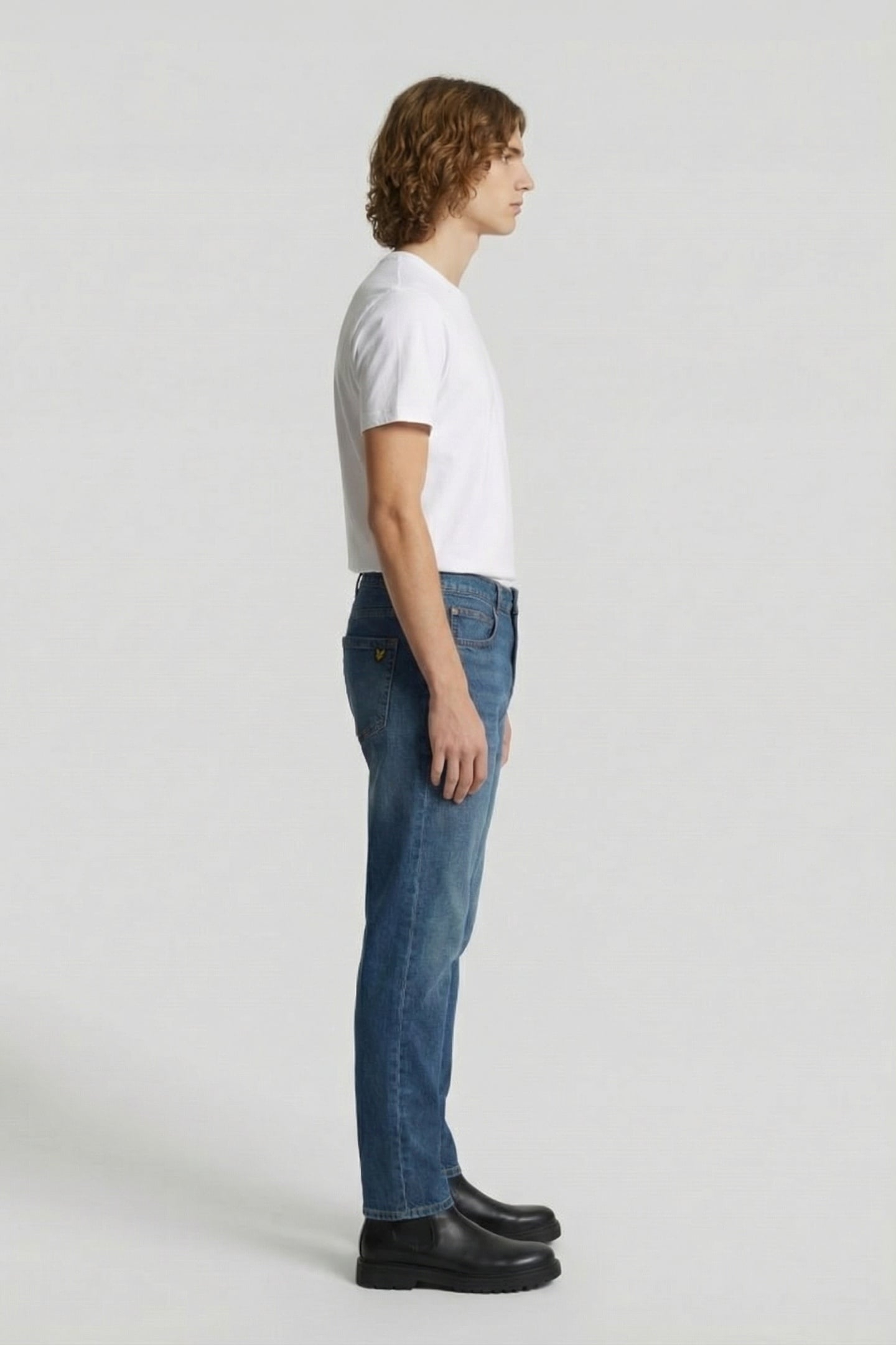 SLIM FIT DENIM STONE WASH BLUE 5