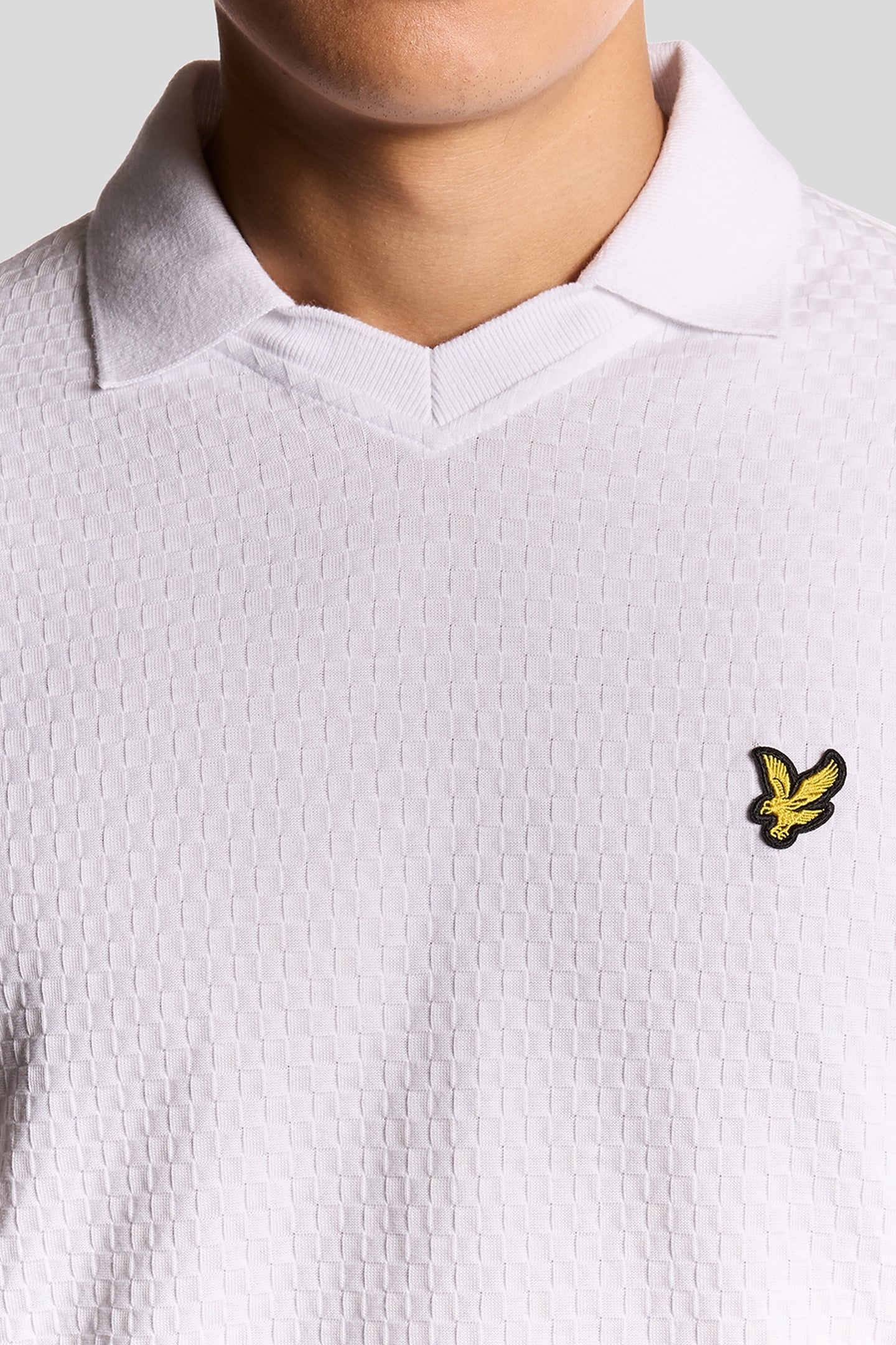 FOOTBALL COLLAR POLO SHIRT WHITE 6