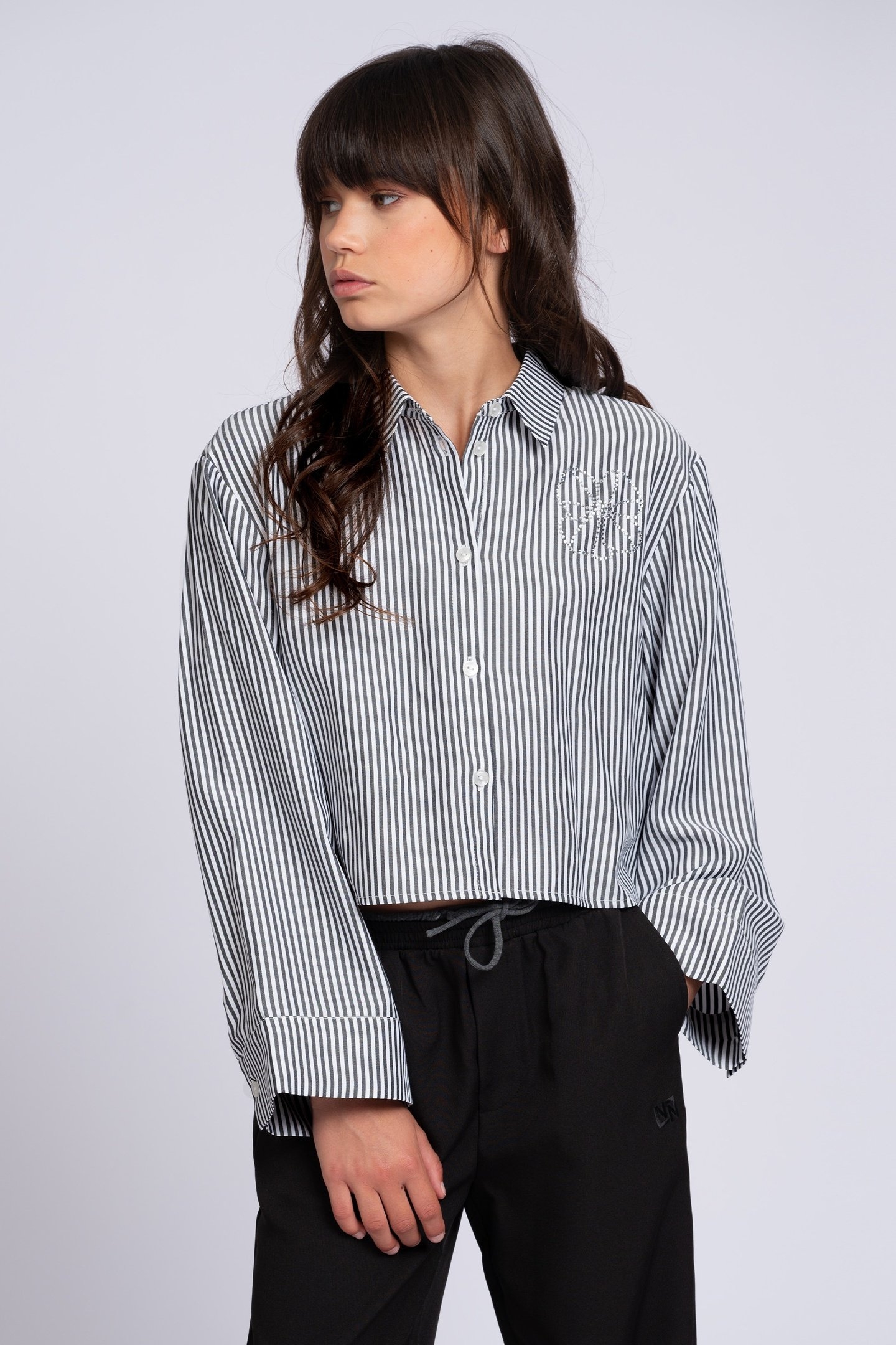 NAOMI BLOUSE BLACK/OFF WHITE 1