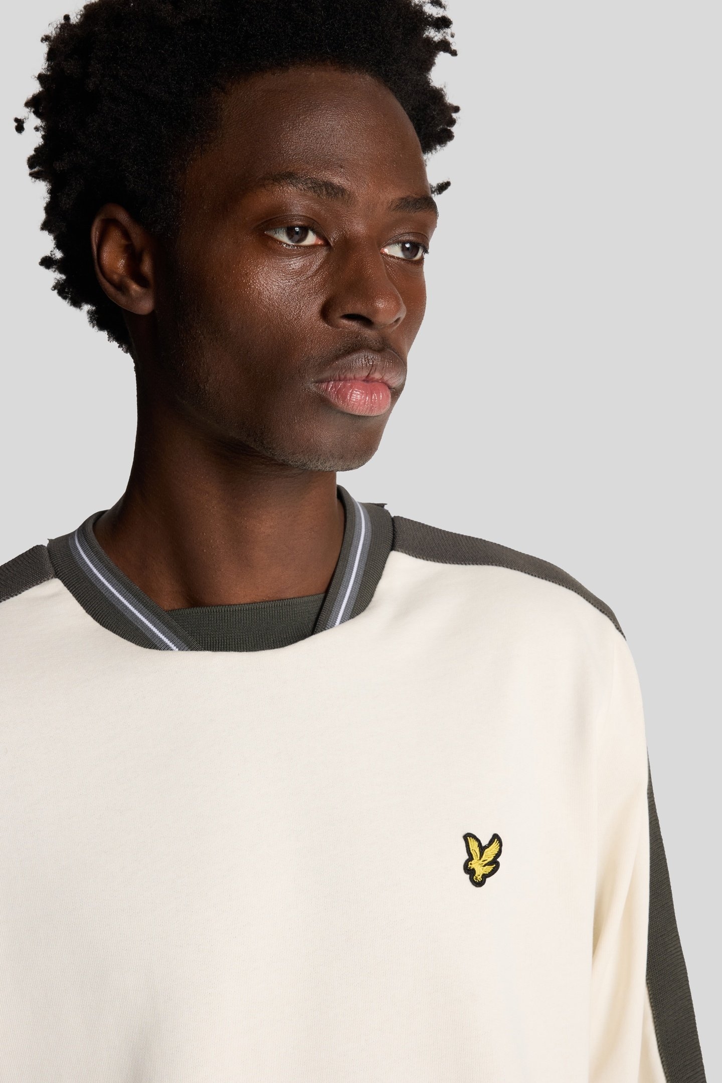 CONTRAST TAPED SWEATSHIRT NATURAL 5