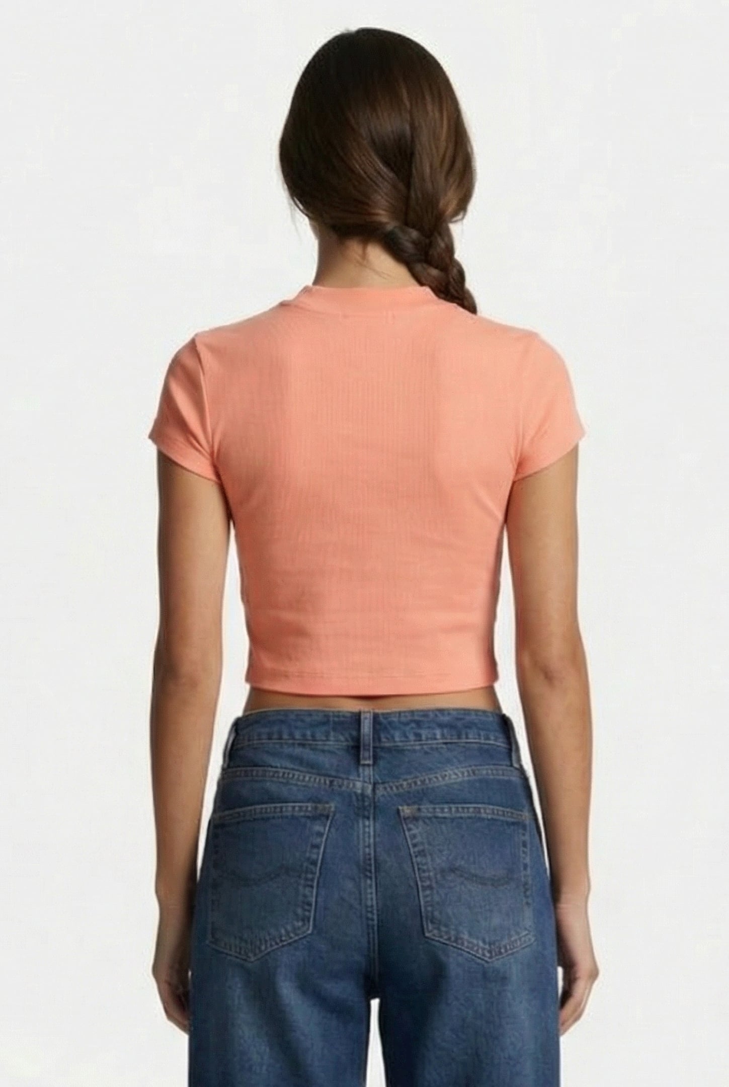 A-MONOGRAM BABY TEE SLIM FIT T-SHIRT POWDER ORANGE 2