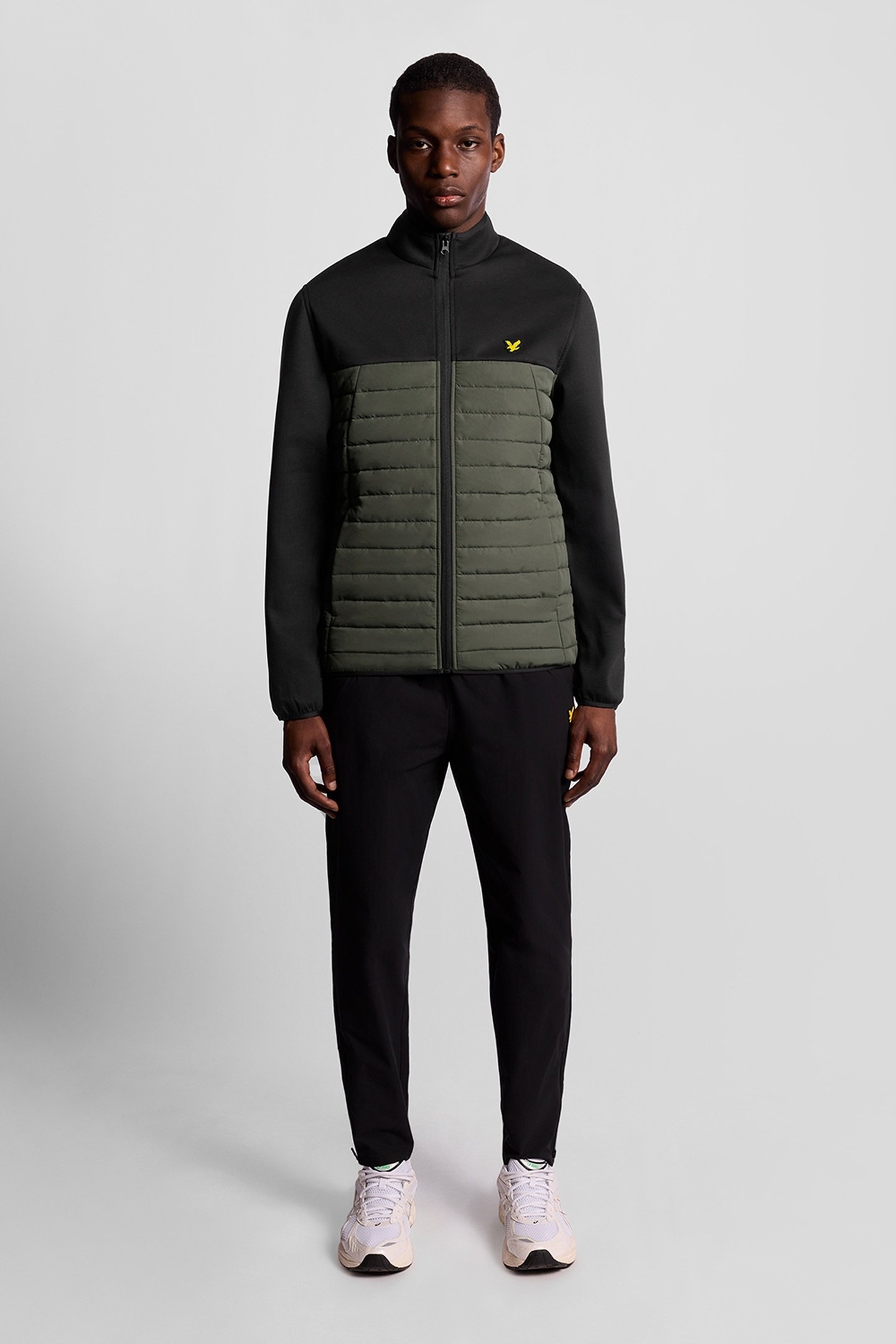 SPORTS FLEECE HYBRID JACKET JET BLACK/GRANITE 1