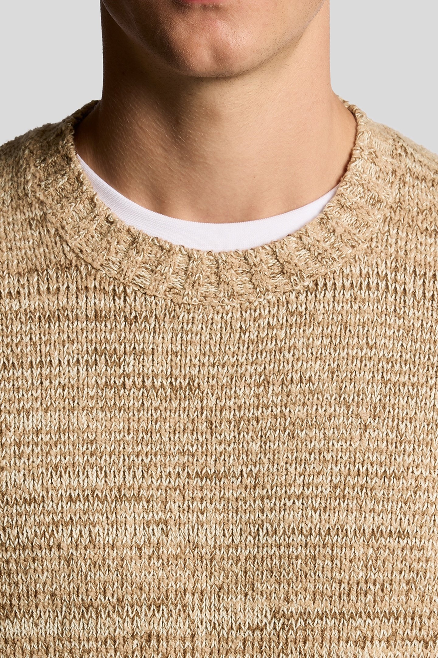 MULTI MARL CREW NECK JUMPER TIGERS EYE MARL 6