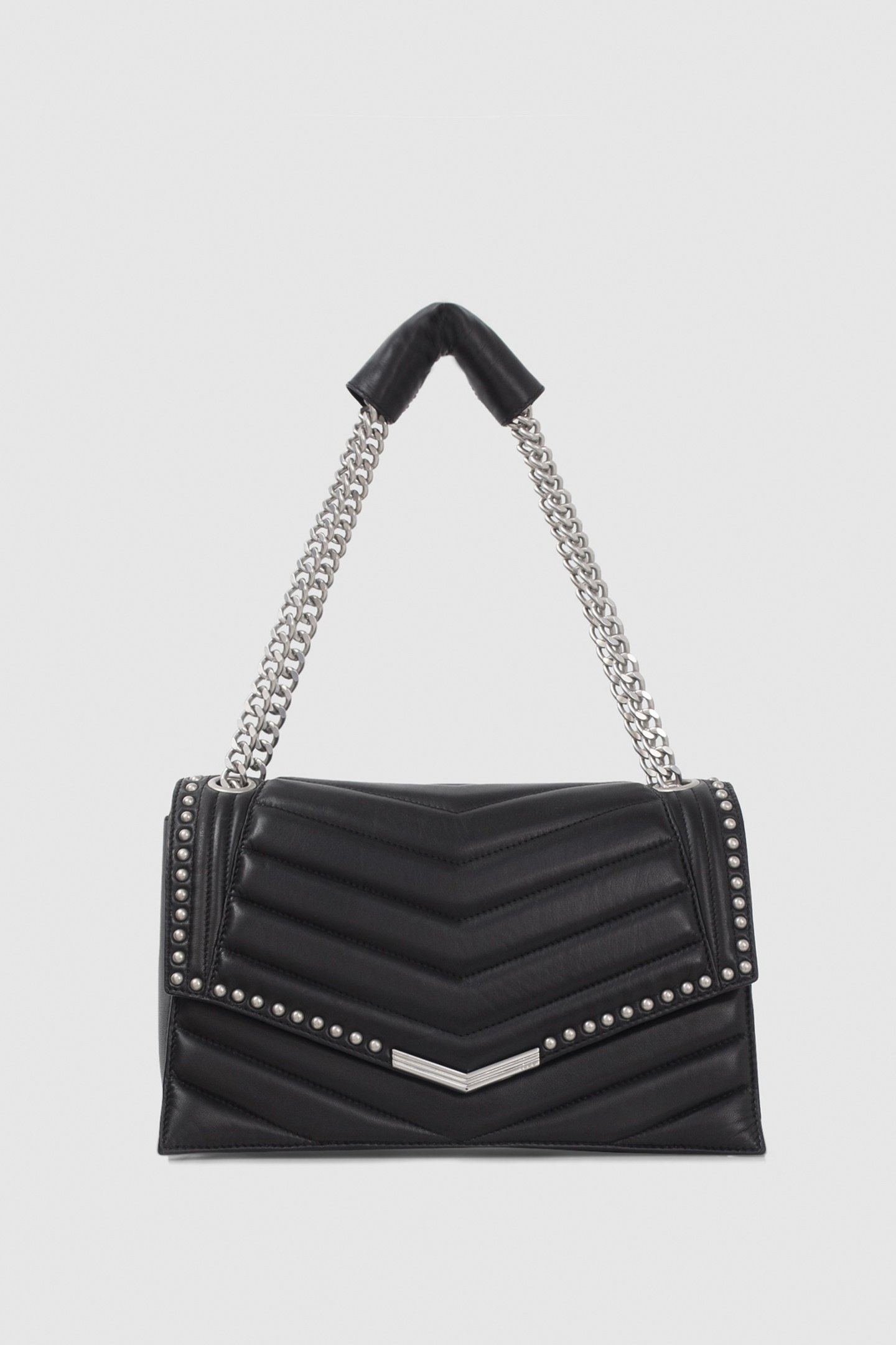 BLACK STUDDED LEATHER THE 1 ROCK BAG SIZE L 1