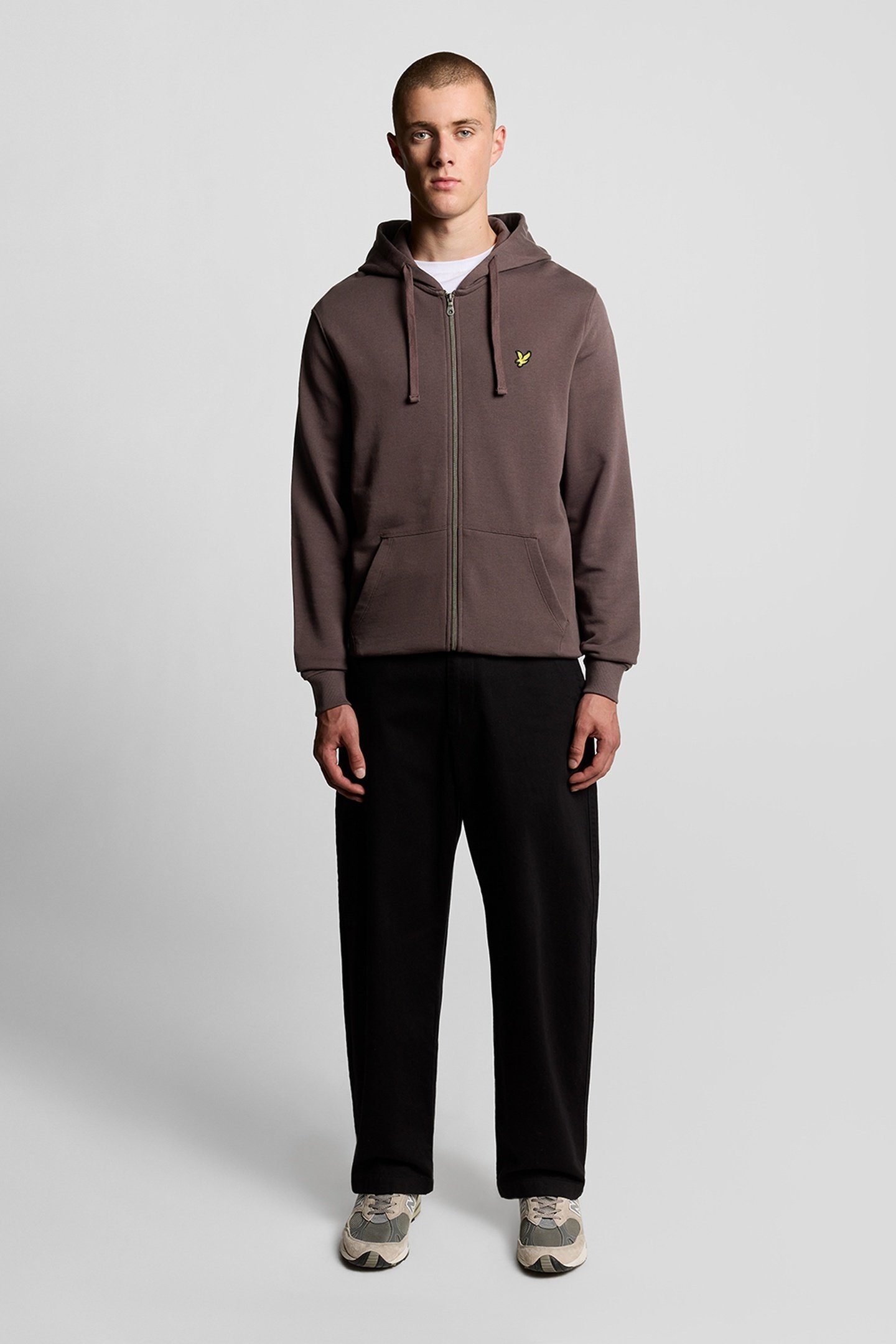 ZIP THROUGH HOODIE ESPRESSO 1