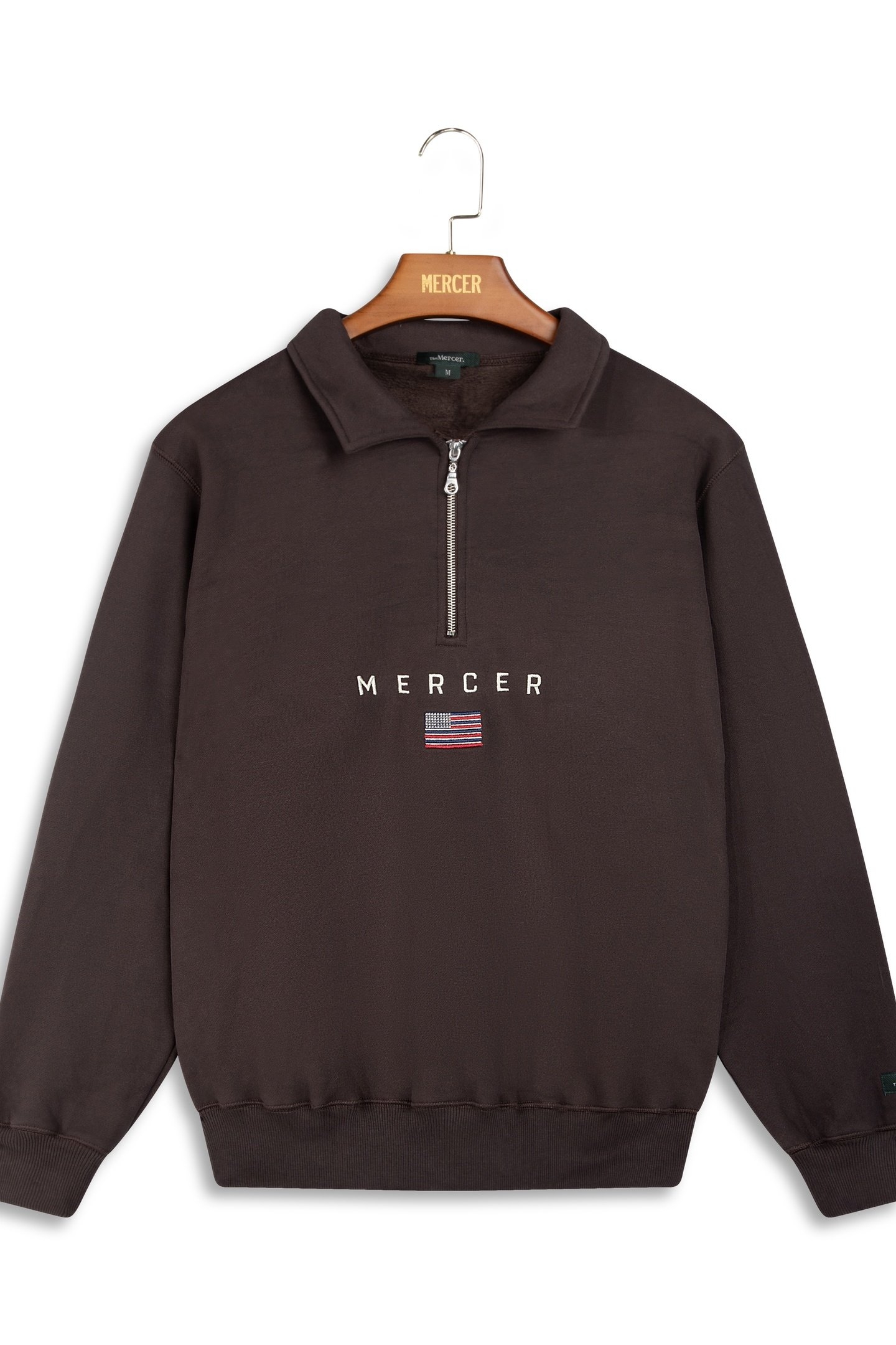 THE QUARTER ZIP BROWN 1