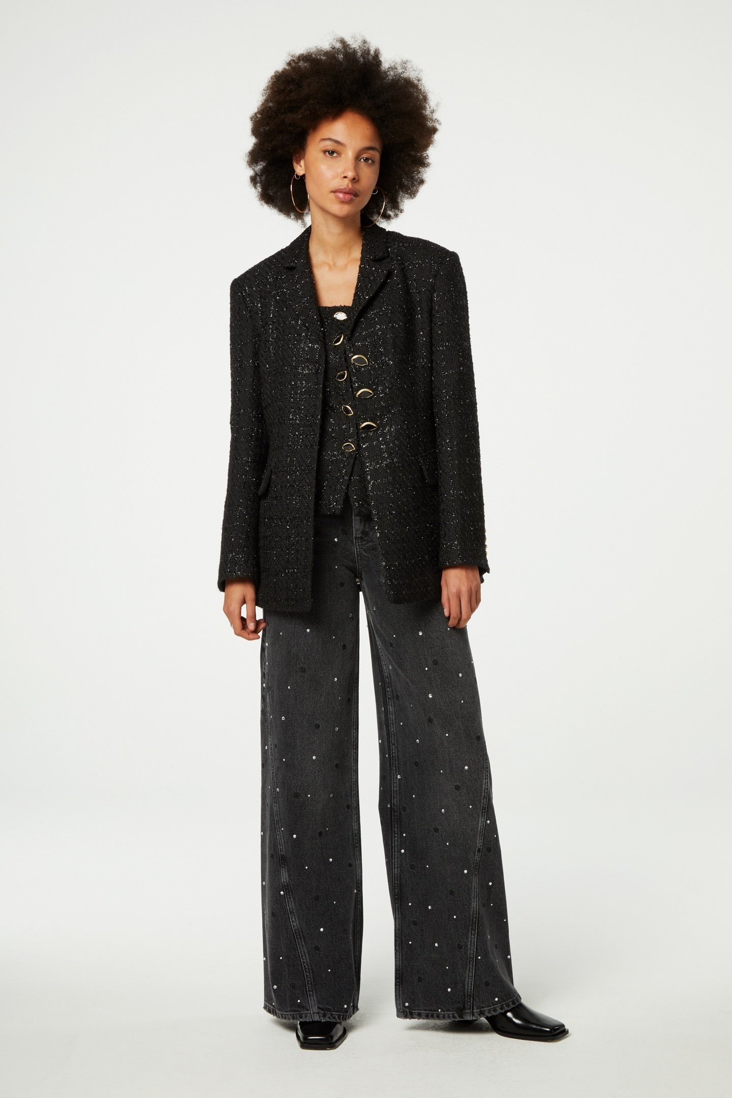 CHER TWEED BLAZER BLACK 2