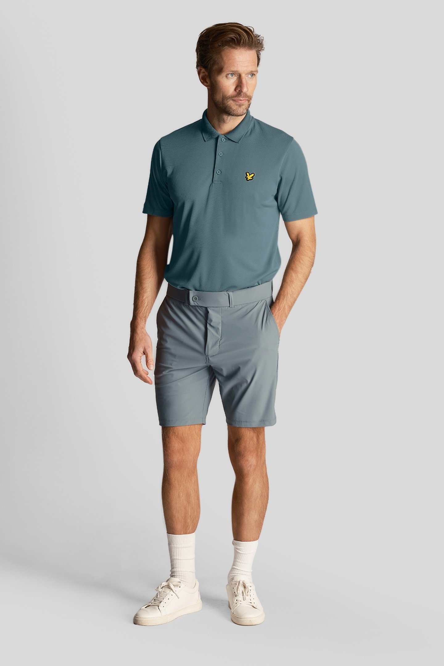 GOLF TECH POLO SHIRT IRON BLUE 2