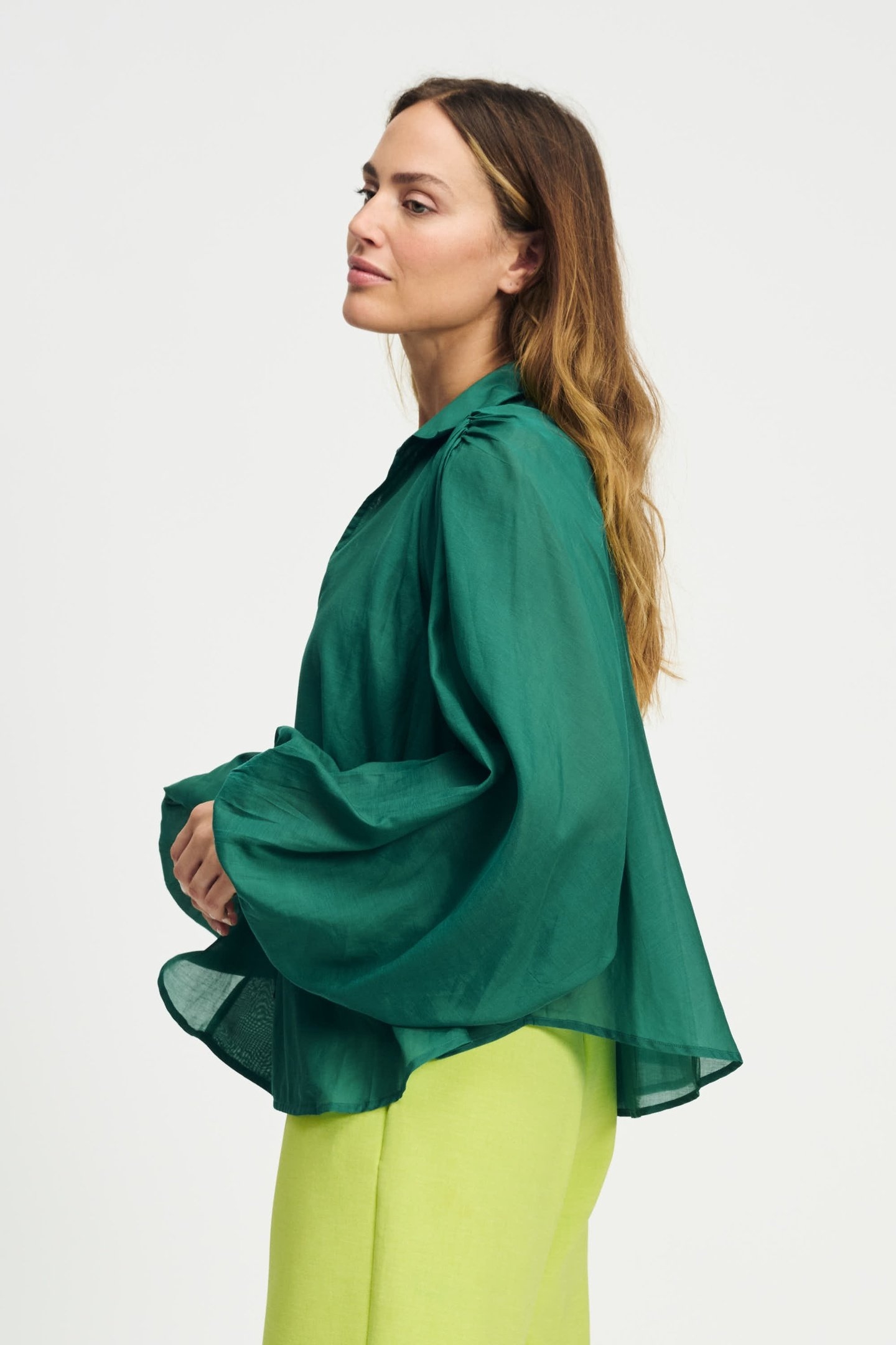 BLOUSE LENA MEADOW GREEN 5